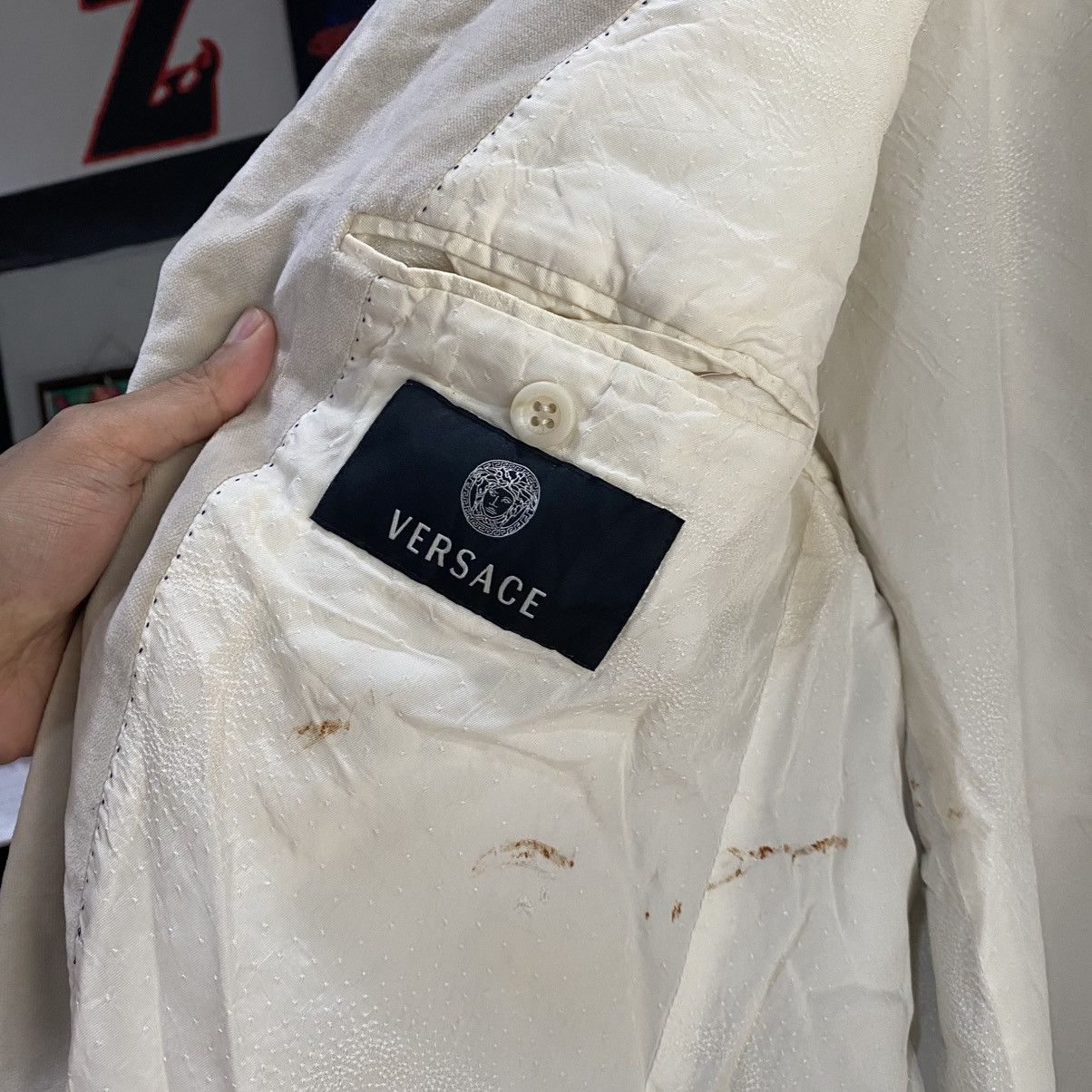 Versace Vintage Luxury Versace Blazer Jackets Size 54R - 15 Thumbnail