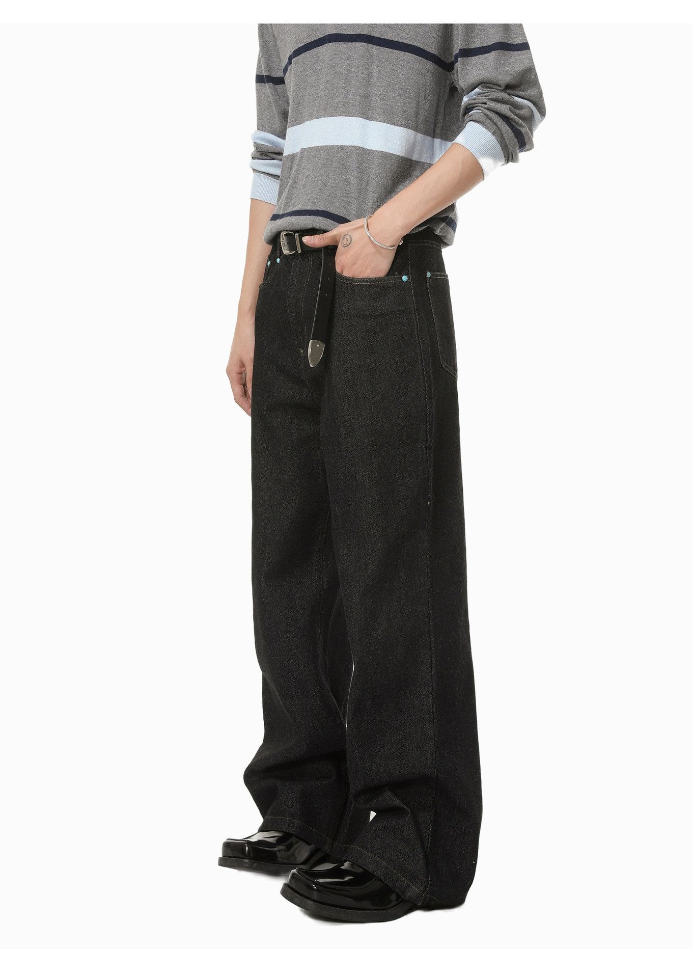 Japanese Brand Men's Japanese Retro Loose Casual Wide-Leg Jeans Size US 32 / EU 48 - 5 Thumbnail