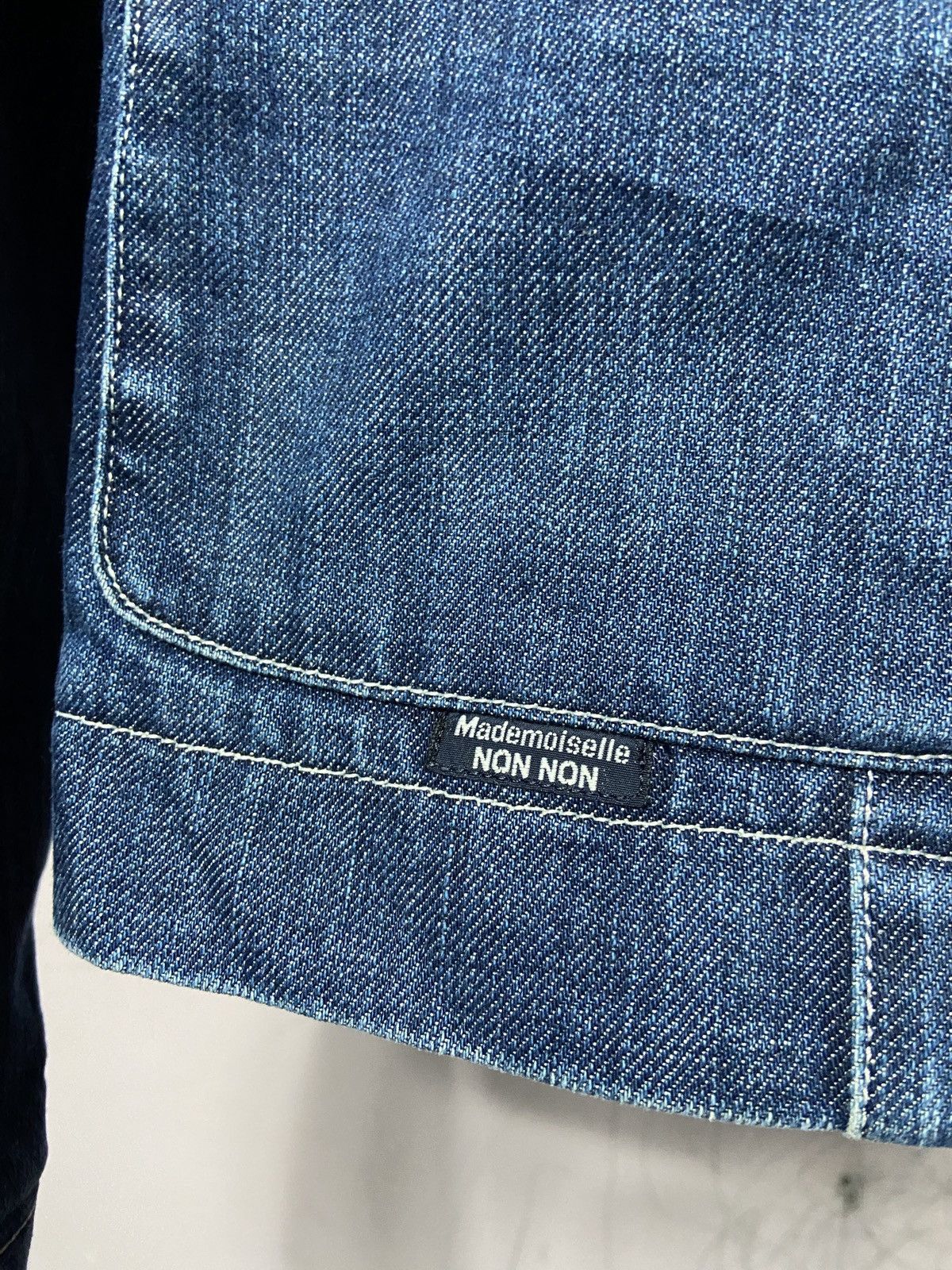 Issey Miyake × Japanese Brand × Mademoiselle Non Non Mademoiselle Non Non Issey Miyake Denim Jacket Size S / US 4 / IT 40 - 5 Thumbnail