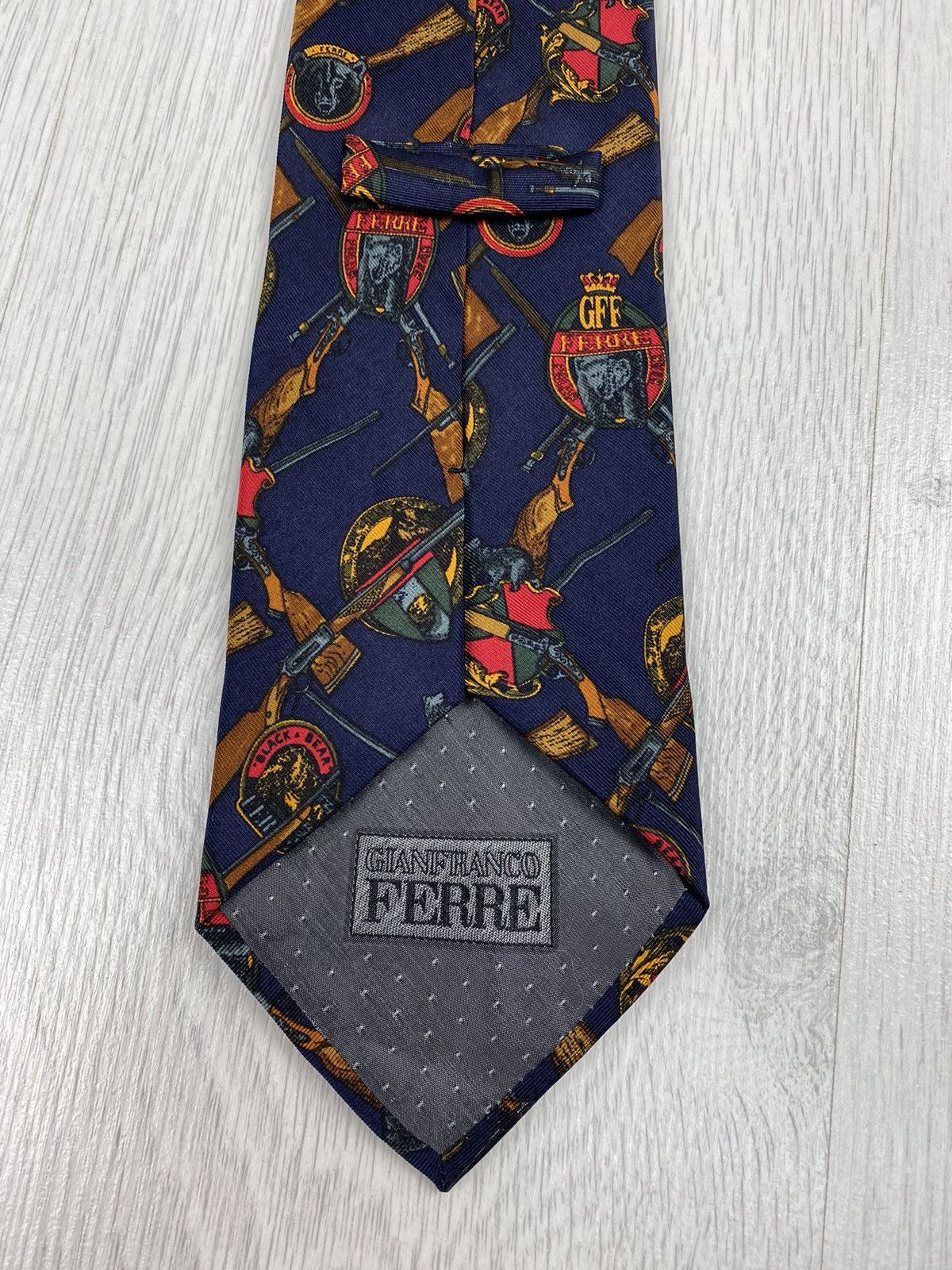Gianfranco Ferre Vintage Gianfranco Ferre Black Bear Print Silk Tie Ferragamo Size ONE SIZE - 4 Thumbnail