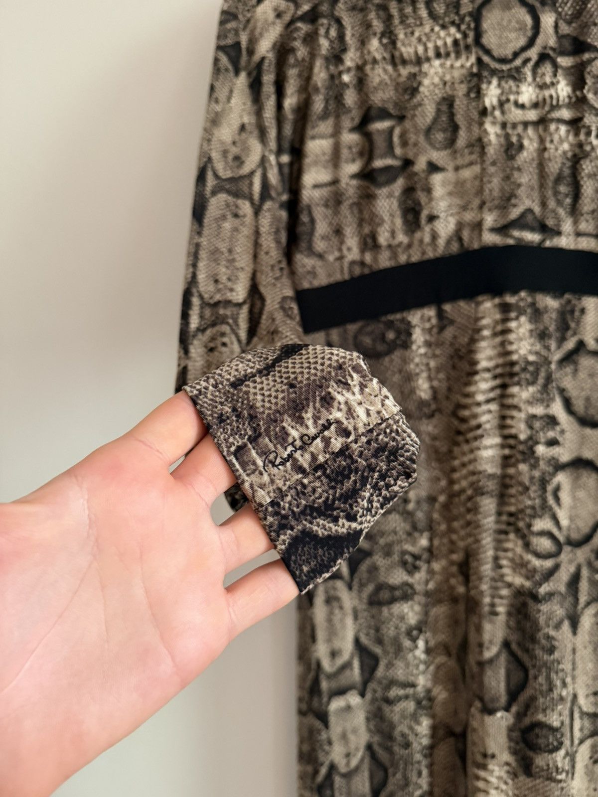 Roberto Cavalli Vintage Archive Roberto Cavalli Snake Print Maxi Dress Size L / US 10 / IT 46 - 9 Thumbnail