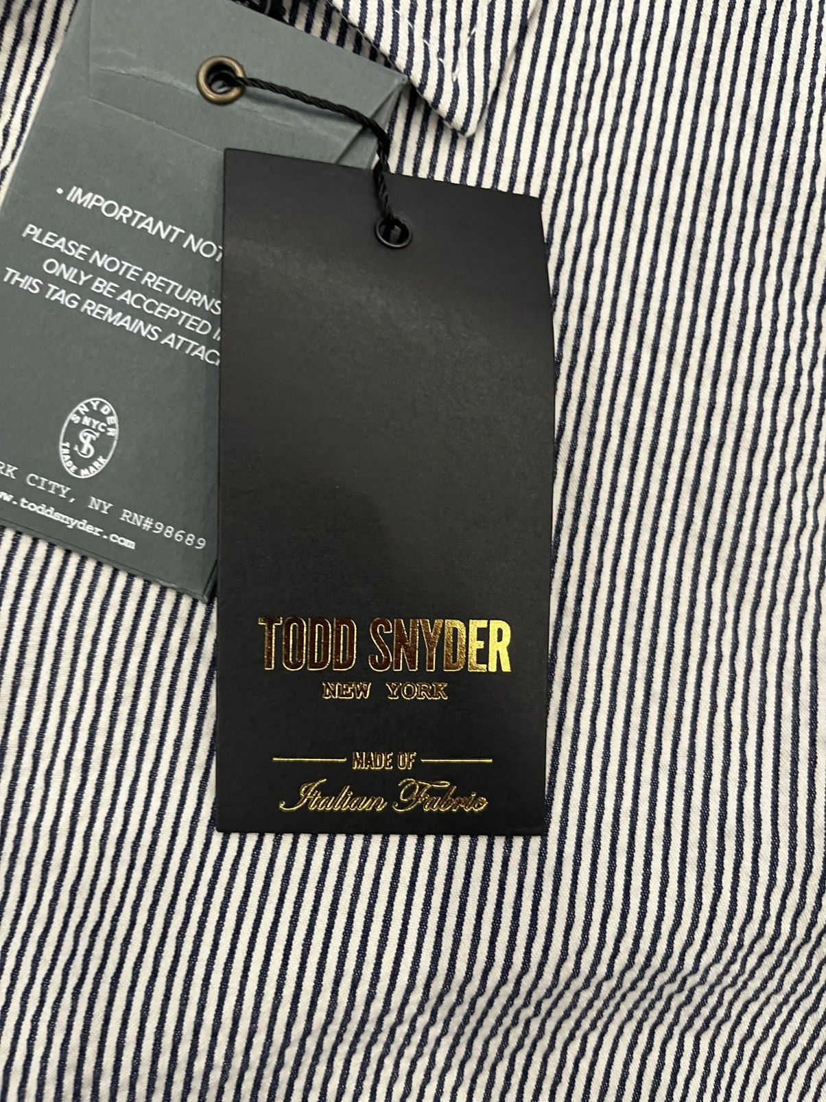 Todd Snyder NWT Todd Snyder New York Navy Seersucker Newsboy Jacket XXL Size US XXL / EU 58 / 5 - 5 Thumbnail