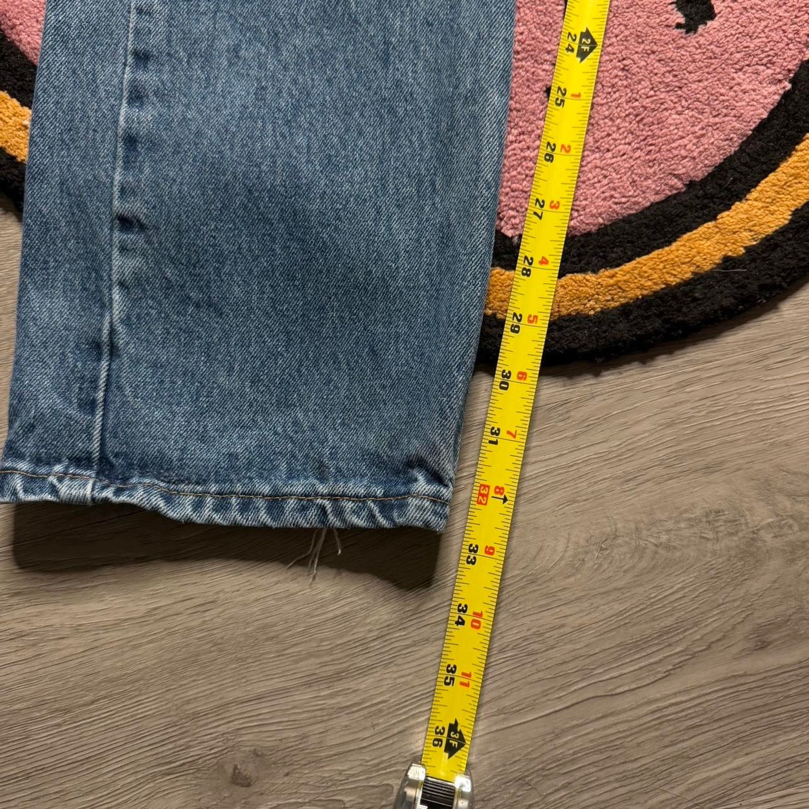 Levi's Levi’s Strauss 505 Regular Fit Straight Leg Distressed Jeans Size US 34 / EU 50 - 5 Thumbnail