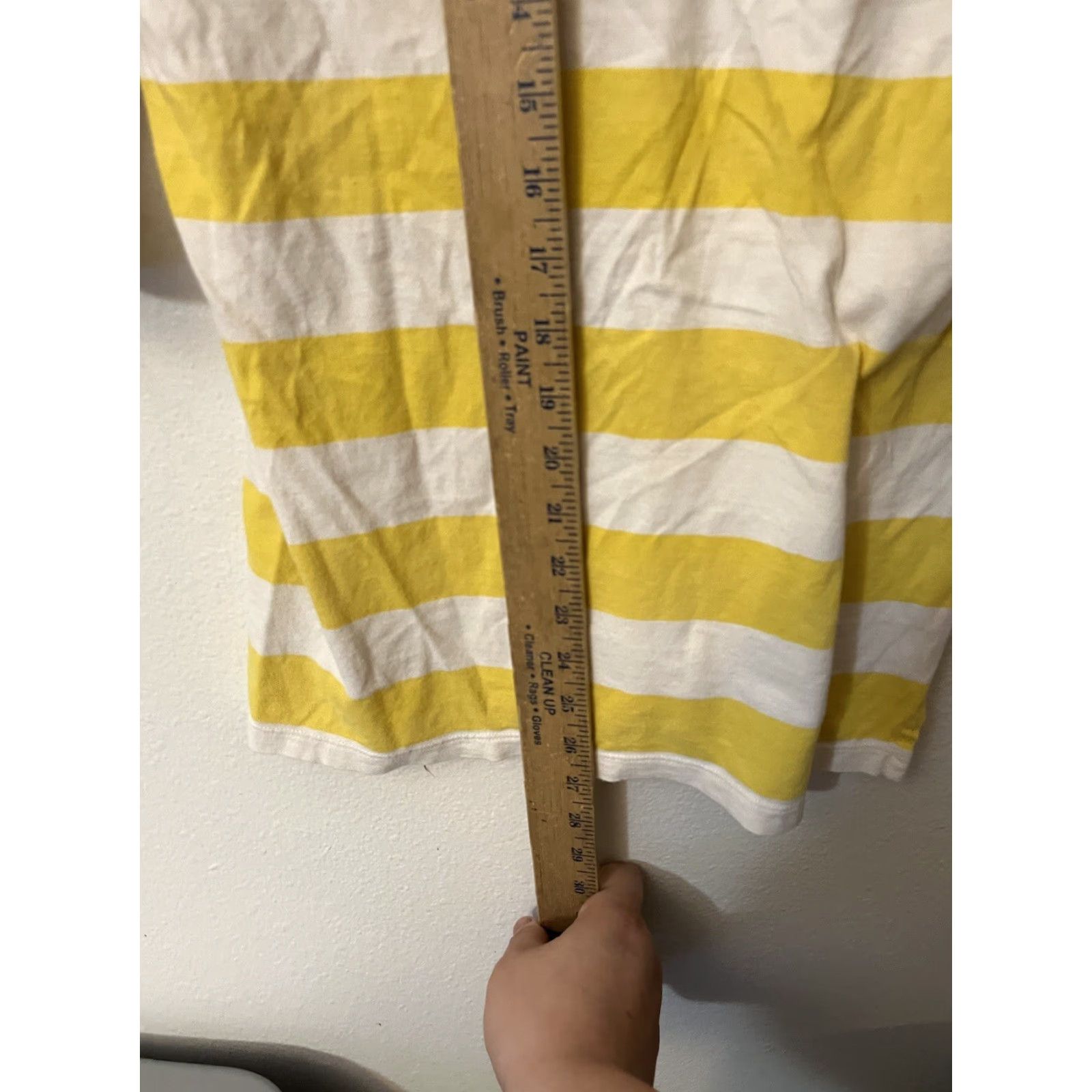 Nautica Nautica Women's Hoodie Top M 3/4 Sleeve Yellow Striped V-Neck Lightweight Loungewear Size M / US 6-8 / IT 42-44 - 4 Thumbnail