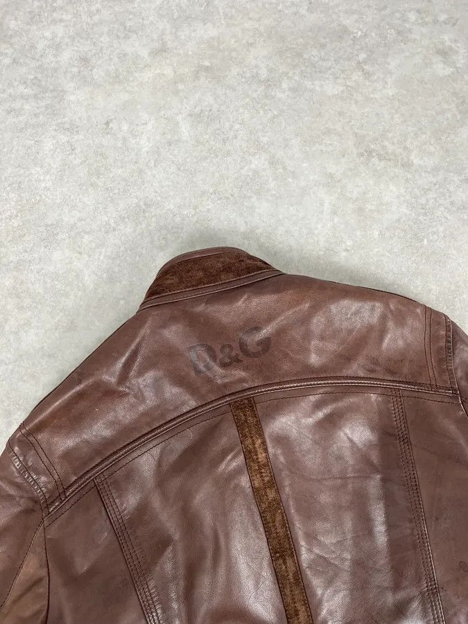 Dolce & Gabbana SS2005 Dolce & Gabbana Brown Hybrid Leather Premium Jacket Size US L / EU 52-54 / 3 - 8 Thumbnail