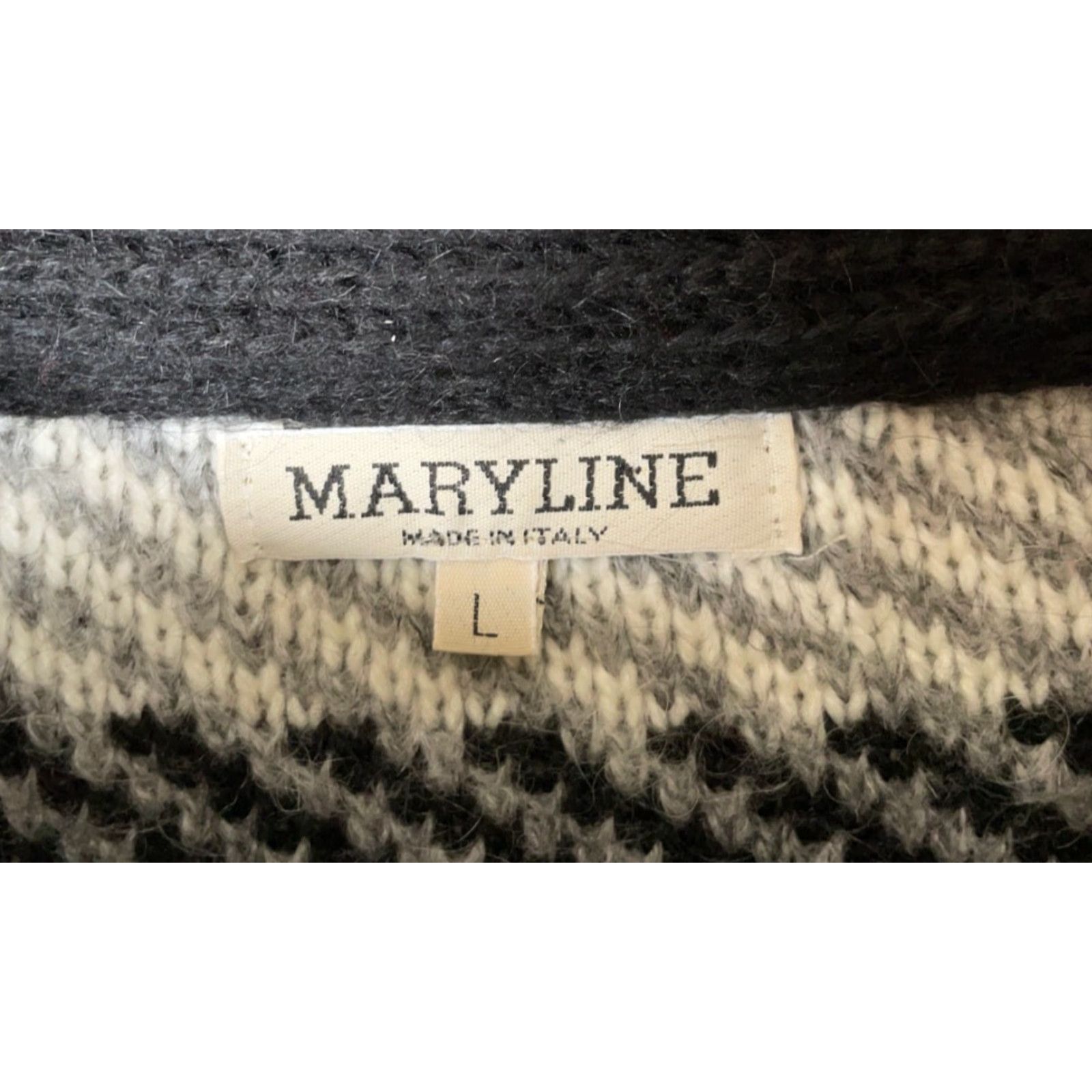 Vintage VINTAGE Maryline Cardigan Shirt Womens Large Gray Black Check Italy Made Sweater Size L / US 10 / IT 46 - 3 Thumbnail