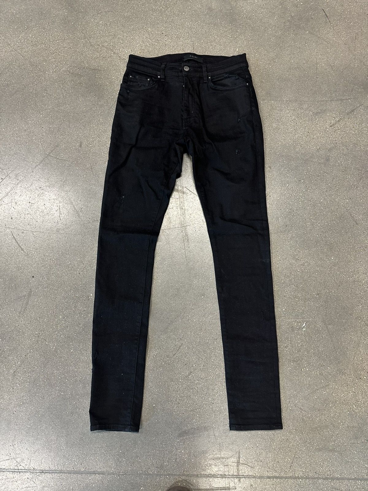 Amiri Amiri lightly distressed denim jeans black Size US 31 - 1 Thumbnail