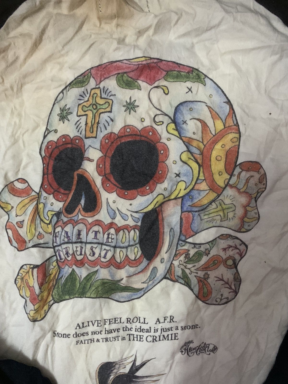 Japanese Brand Ed Hardy Insipred Faith Trust 3 Quarter Tee Size US M / EU 48-50 / 2 - 7 Thumbnail