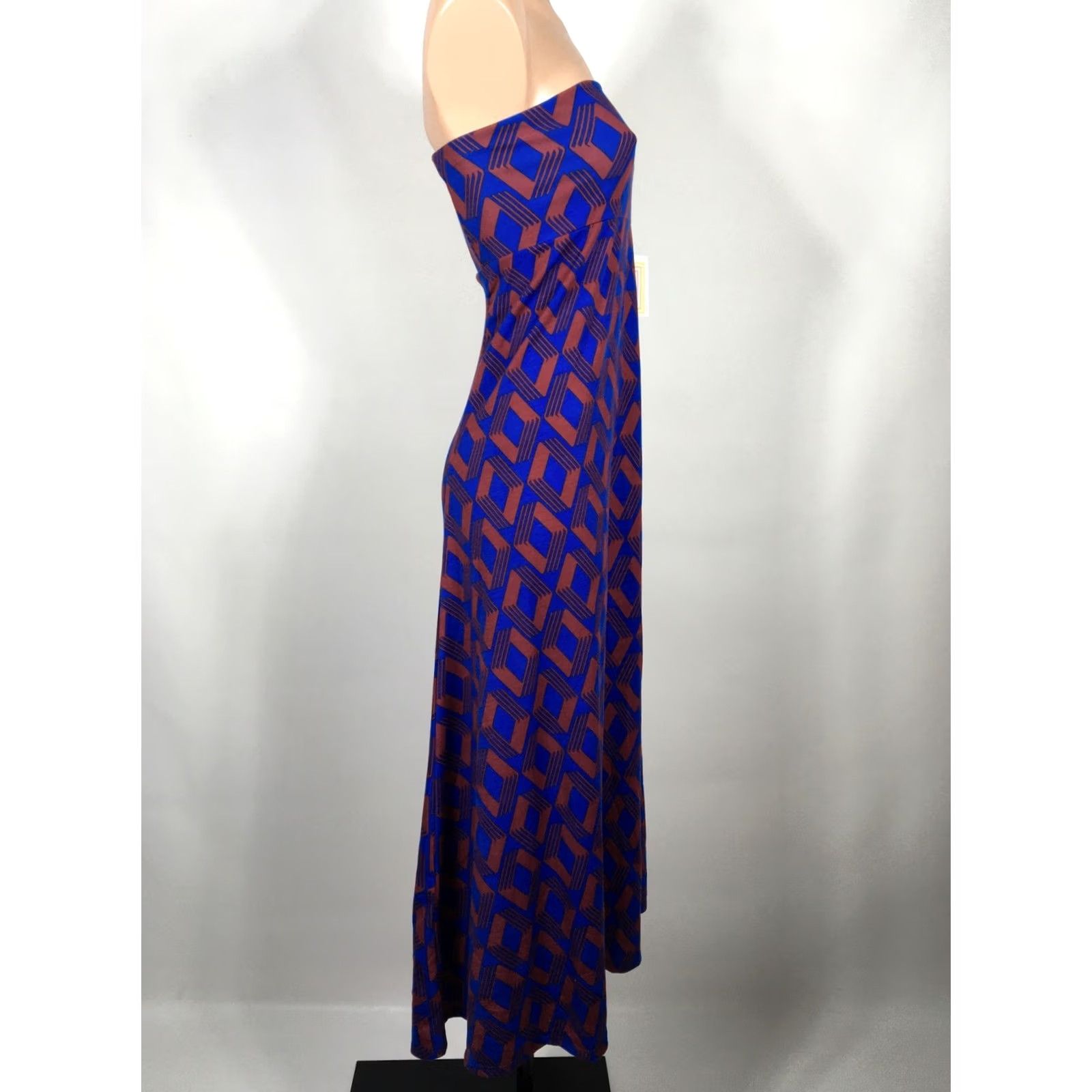 Vintage VINTAGE LuLaRoe Maxi Skirt Dress XL Red Blue Geometric Neon NWT Geometric Pattern Skirt Womens XL Size 40" / US 18 - 4 Thumbnail