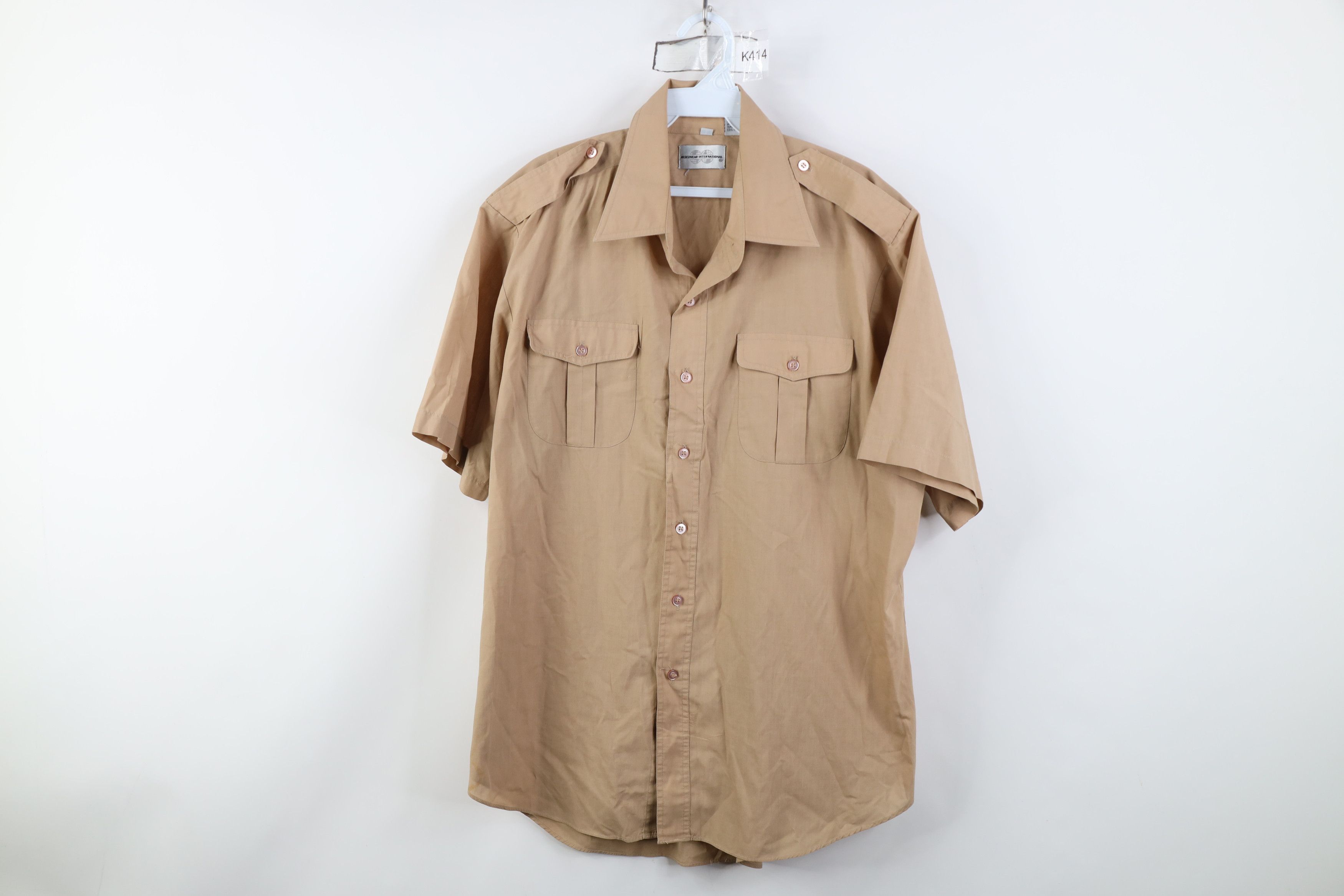 Vintage Vintage 90s Streetwear Safari Bush Short Sleeve Button Shirt Size US L / EU 52-54 / 3 - 1 Thumbnail