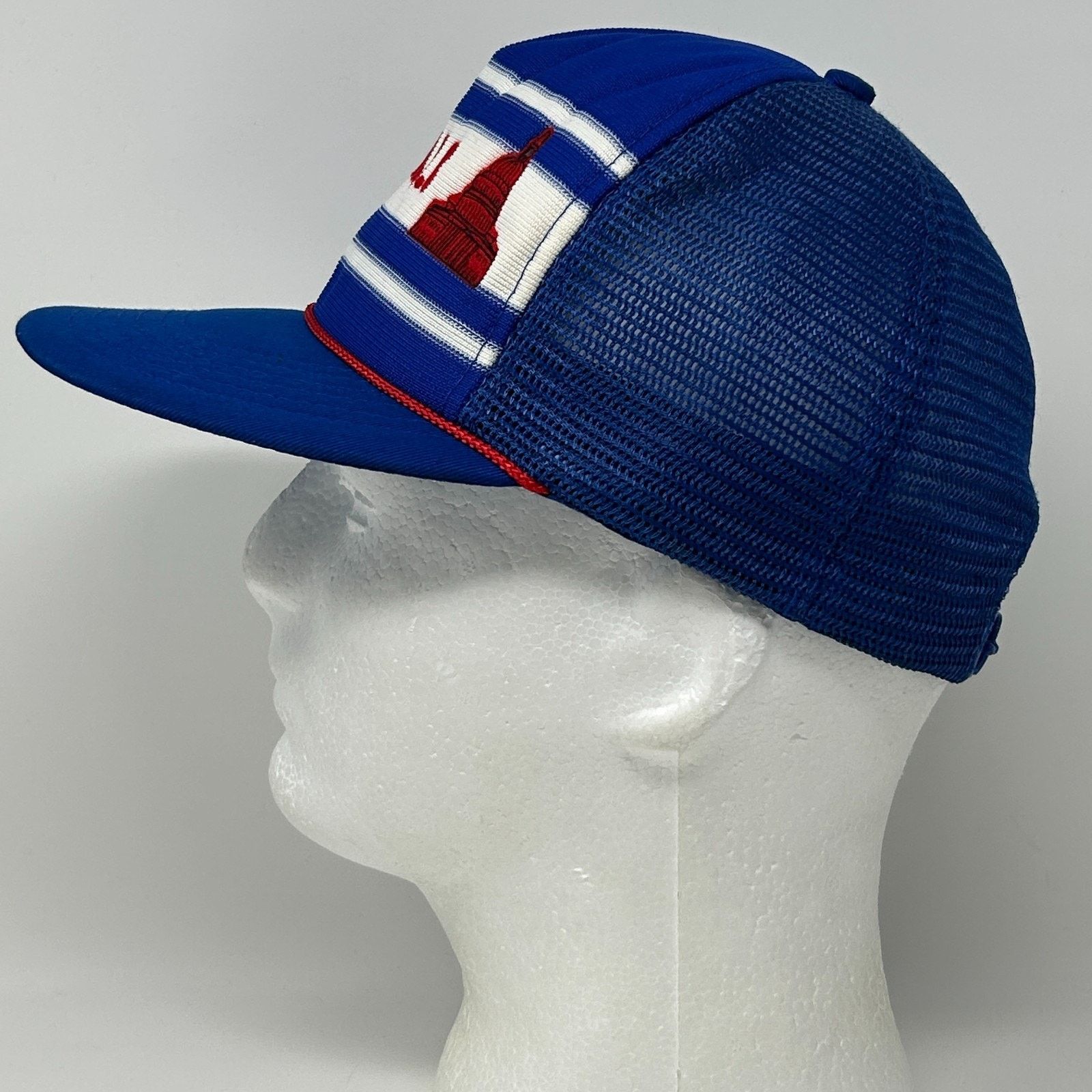 Vintage Vintage 80s Washington DC Trucker Hat Baseball Cap USA Blue Size ONE SIZE - 7 Thumbnail