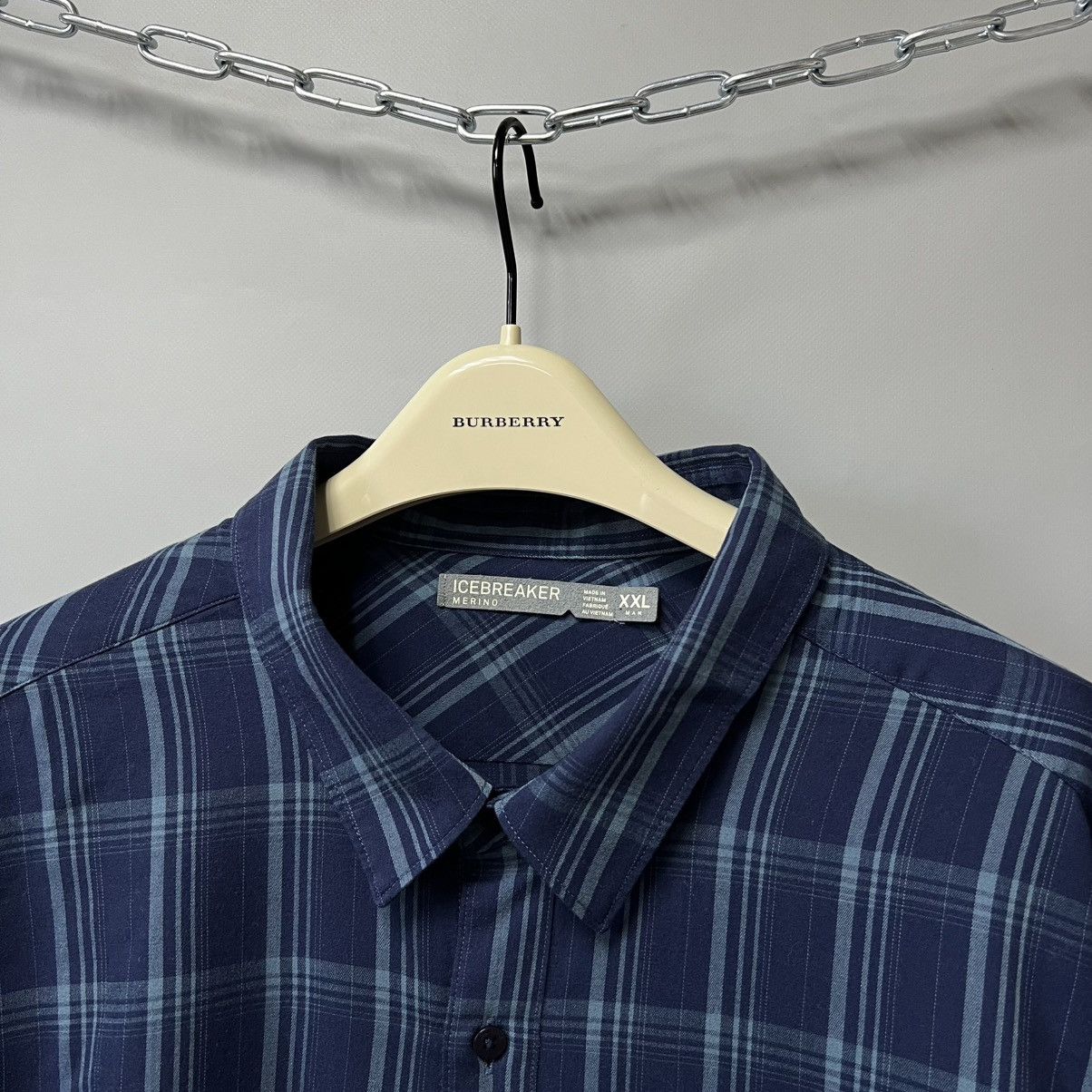 Icebreaker Icebreaker Merino Plaid Button Down Wool Blend Shirt Blue Size US XXL / EU 58 / 5 - 3 Thumbnail