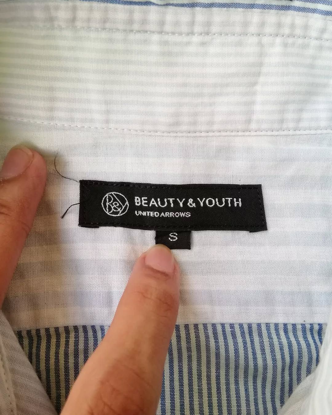 BEAUTY&YOUTH × Japanese Brand × United Arrows United Arrows Beauty & Youth Blue Pocket Shirt Size US S / EU 44-46 / 1 - 7 Thumbnail