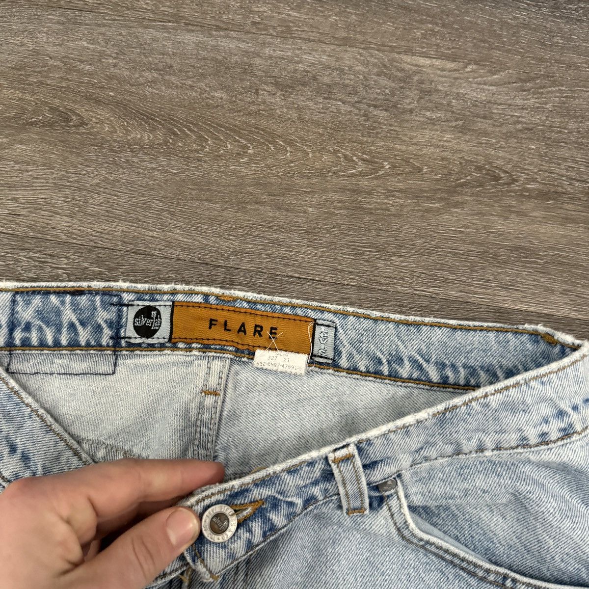 Levi's × StraightFaded × Vintage Vintage 90s Levi’s Silvertab flare rare bootcut distressed Size US 32 / EU 48 - 7 Thumbnail