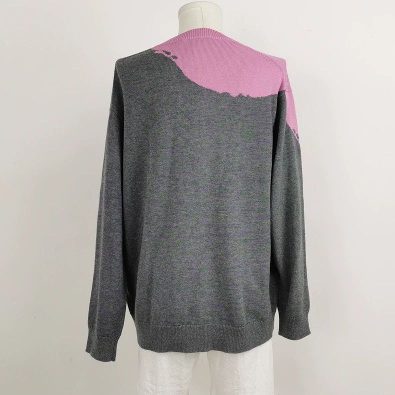 Kenzo KENZO Cotton and wool blended color clash round neck knit Size L / US 10 / IT 46 - 2 Thumbnail