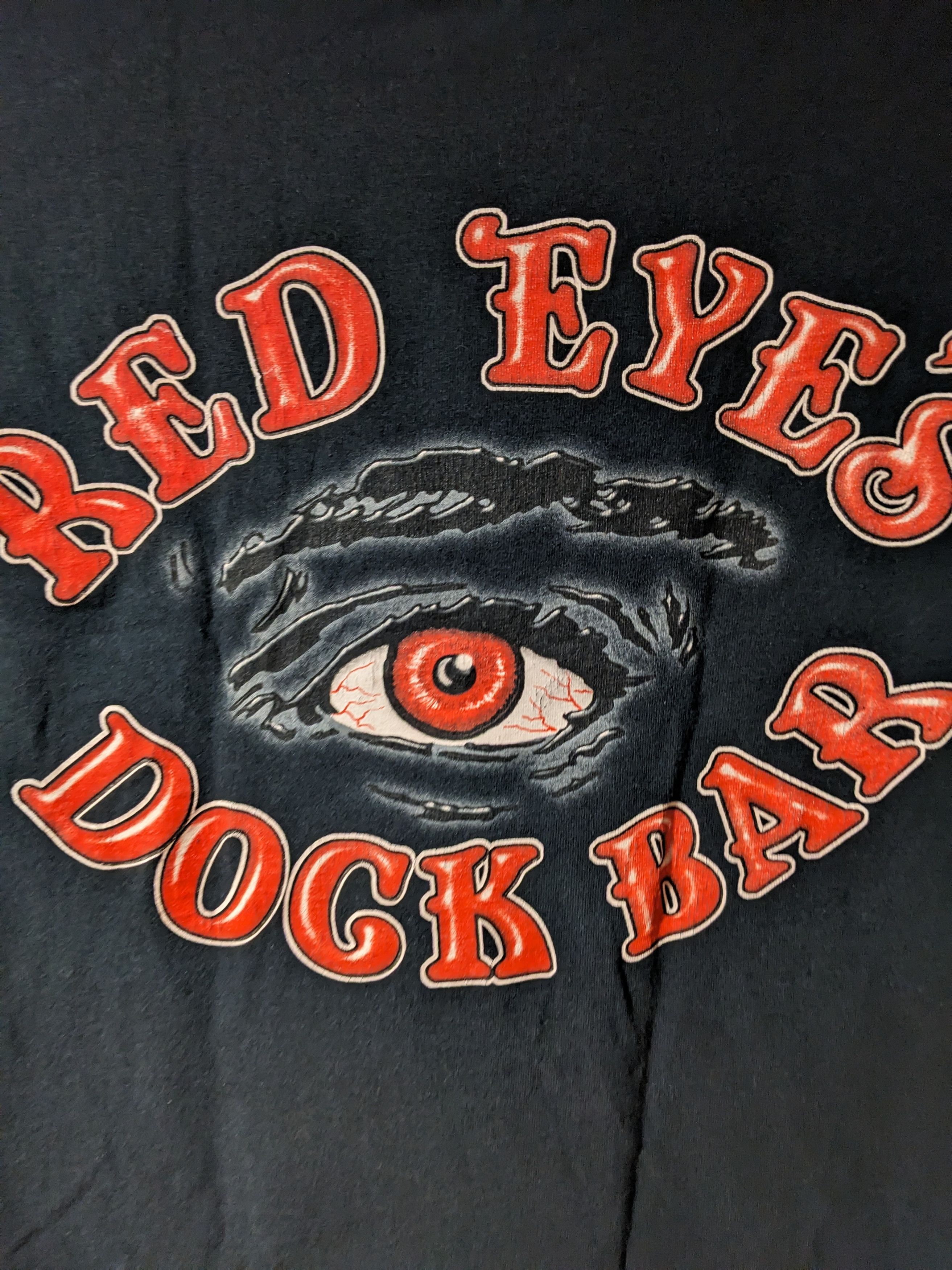 Gildan × Vintage Vintage Y2K Red Eye's Dock Bar Maryland Black Medium T-Shirt Size US M / EU 48-50 / 2 - 2 Thumbnail