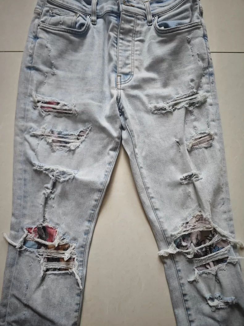 Amiri Amiri Blue mx1 Hawaiian patch jeans 2501-Nextarrow Size US 34 / EU 50 - 2 Thumbnail