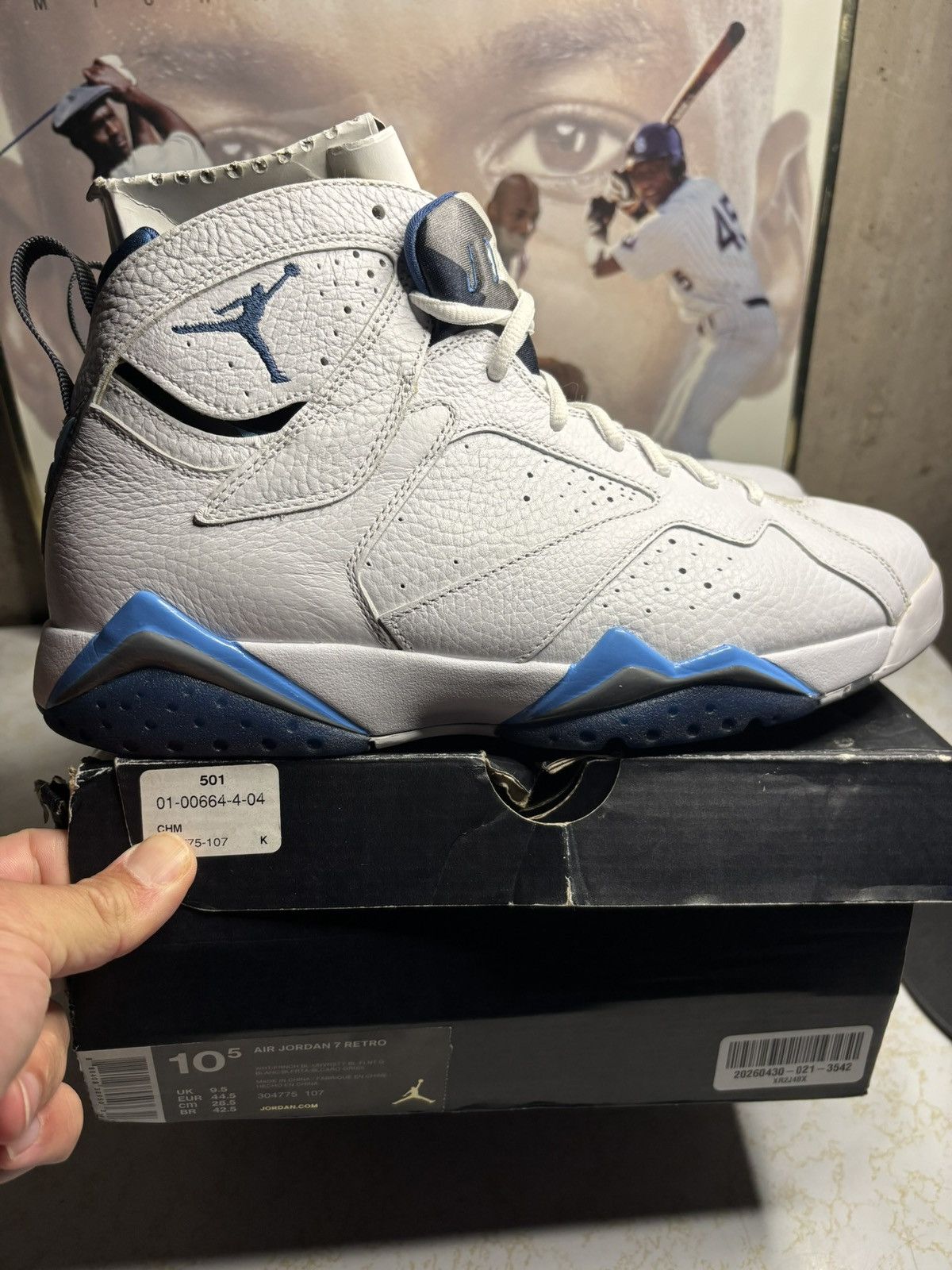 Jordan Brand Air Jordan 7 Retro French Blue Size US 10.5 / EU 43-44 - 1 Thumbnail