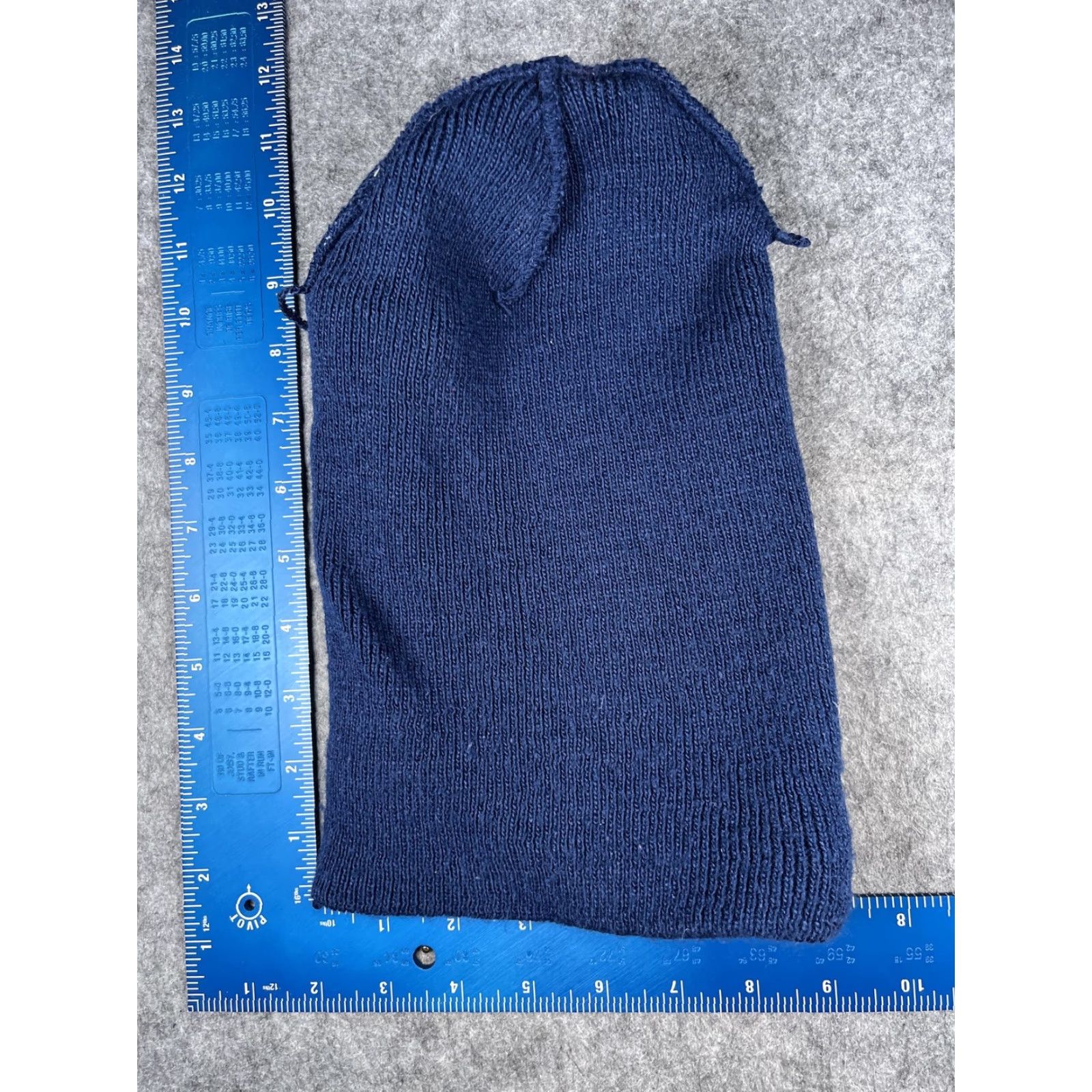 Vintage Knit Beanie Mens One Size Blue Solid Warm Stretch Casual Winter Size ONE SIZE - 4 Thumbnail