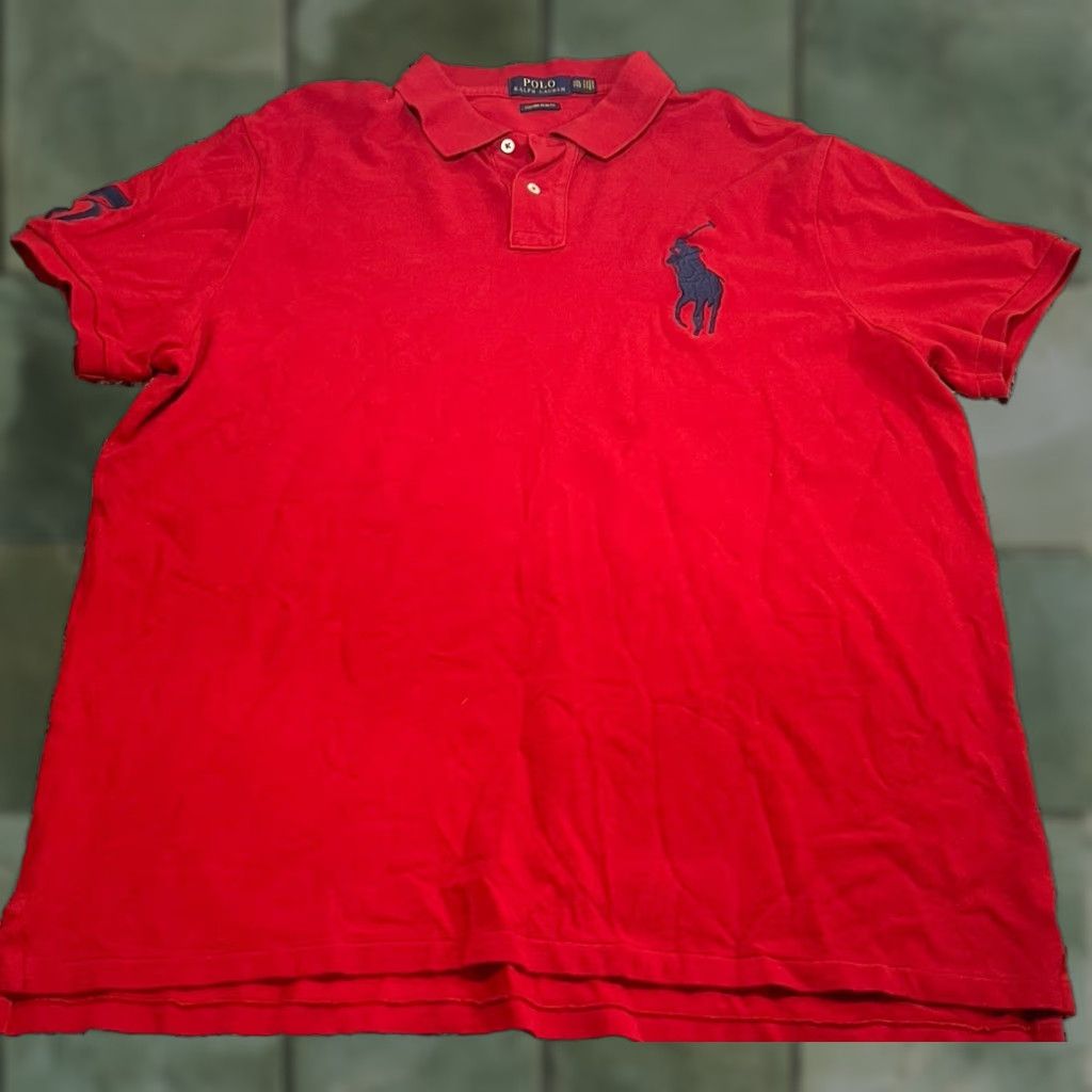 Ralph Lauren Polo Ralph Lauren Big Pony Shirt Red 2XL Slim Fit Short Sleeve Horse Mens Size US XXL / EU 58 / 5 - 1 Thumbnail