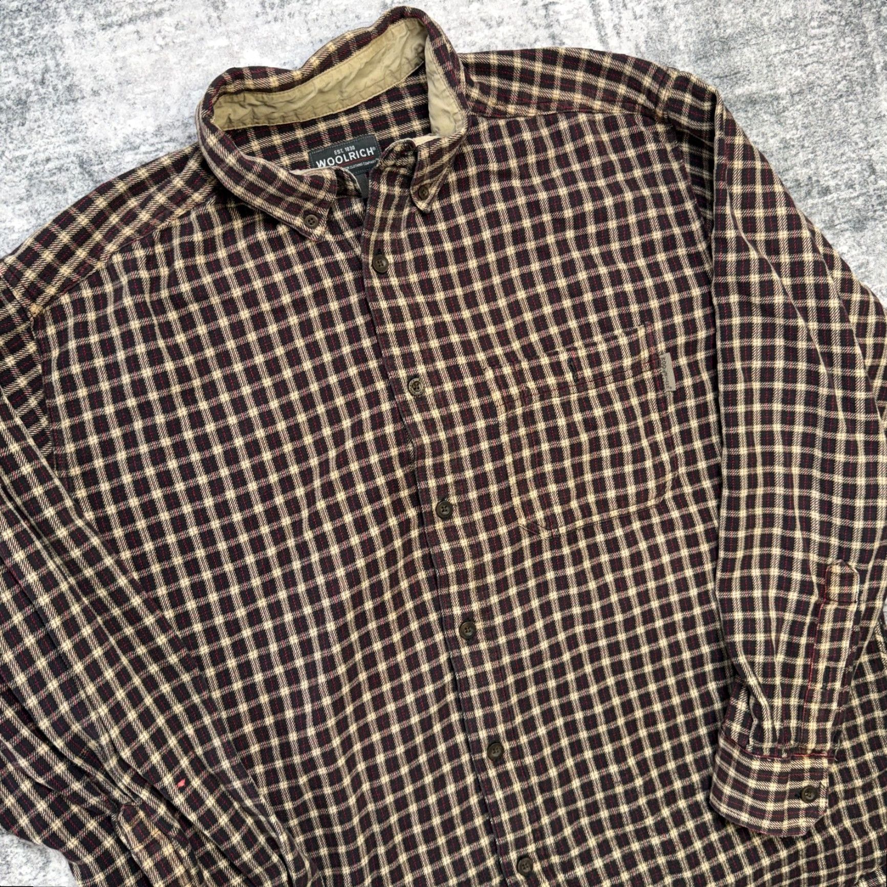 Vintage Woolrich Shirt Mens XL Brown Plaid Flannel Button-Up 90s Work Casual Woolrich Shirt Mens XL Brown Plaid Flannel Button-Up 90s Winter Fall Spring Size US XL / EU 56 / 4 - 2 Thumbnail
