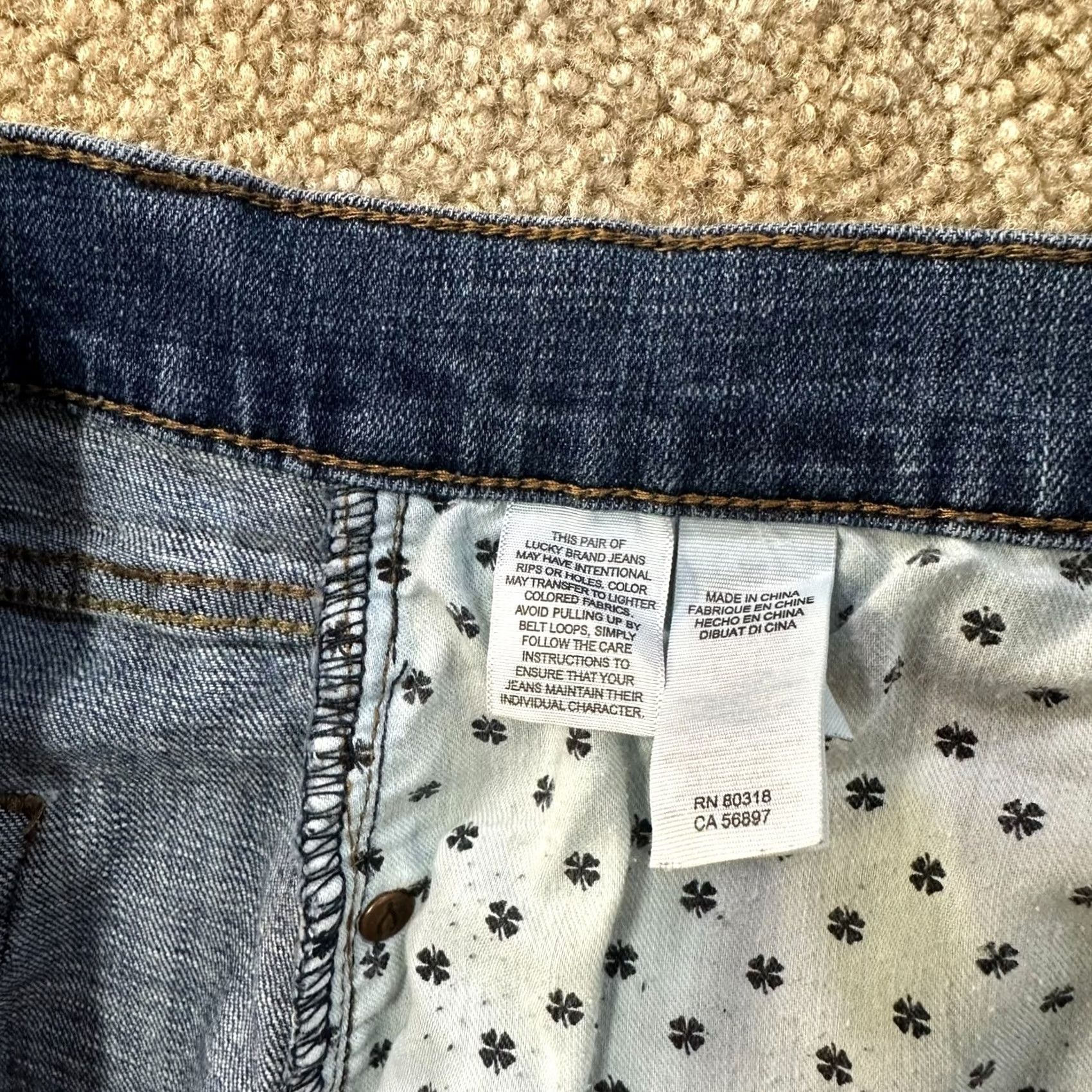 Lucky Brand Lucky Brand 221 Jeans Men 38x32 Straight Denim 5-Pocket Stretch Blue Slim Regular Rise Mid 90s Classic Vintage No Size US 38 / EU 54 - 5 Thumbnail