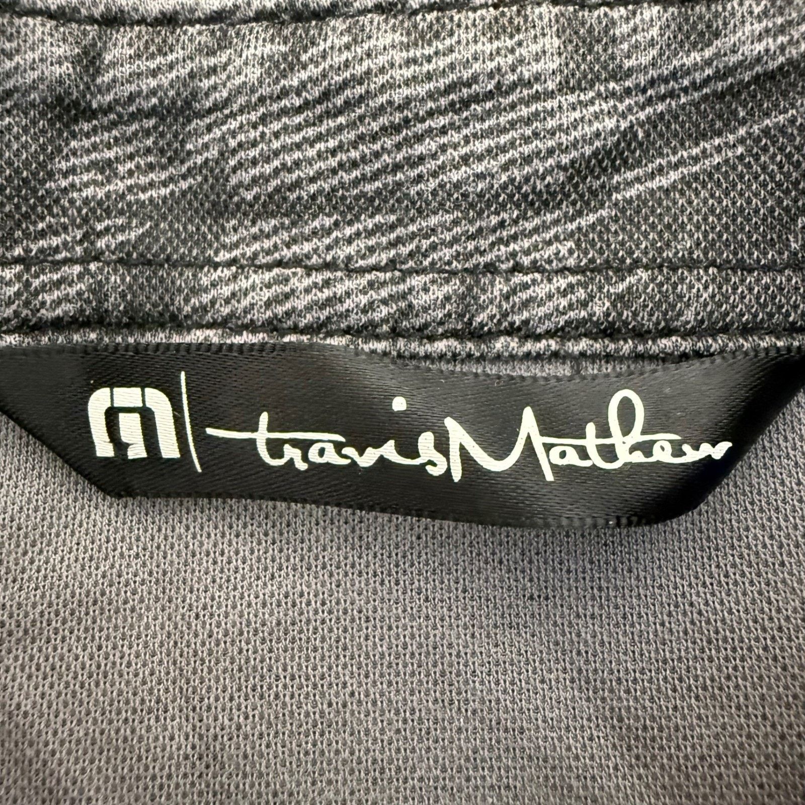 TravisMathew Travis Mathew Golf Polo Shirt Mens M Gray Palm Tree Striped Size US M / EU 48-50 / 2 - 2 Thumbnail