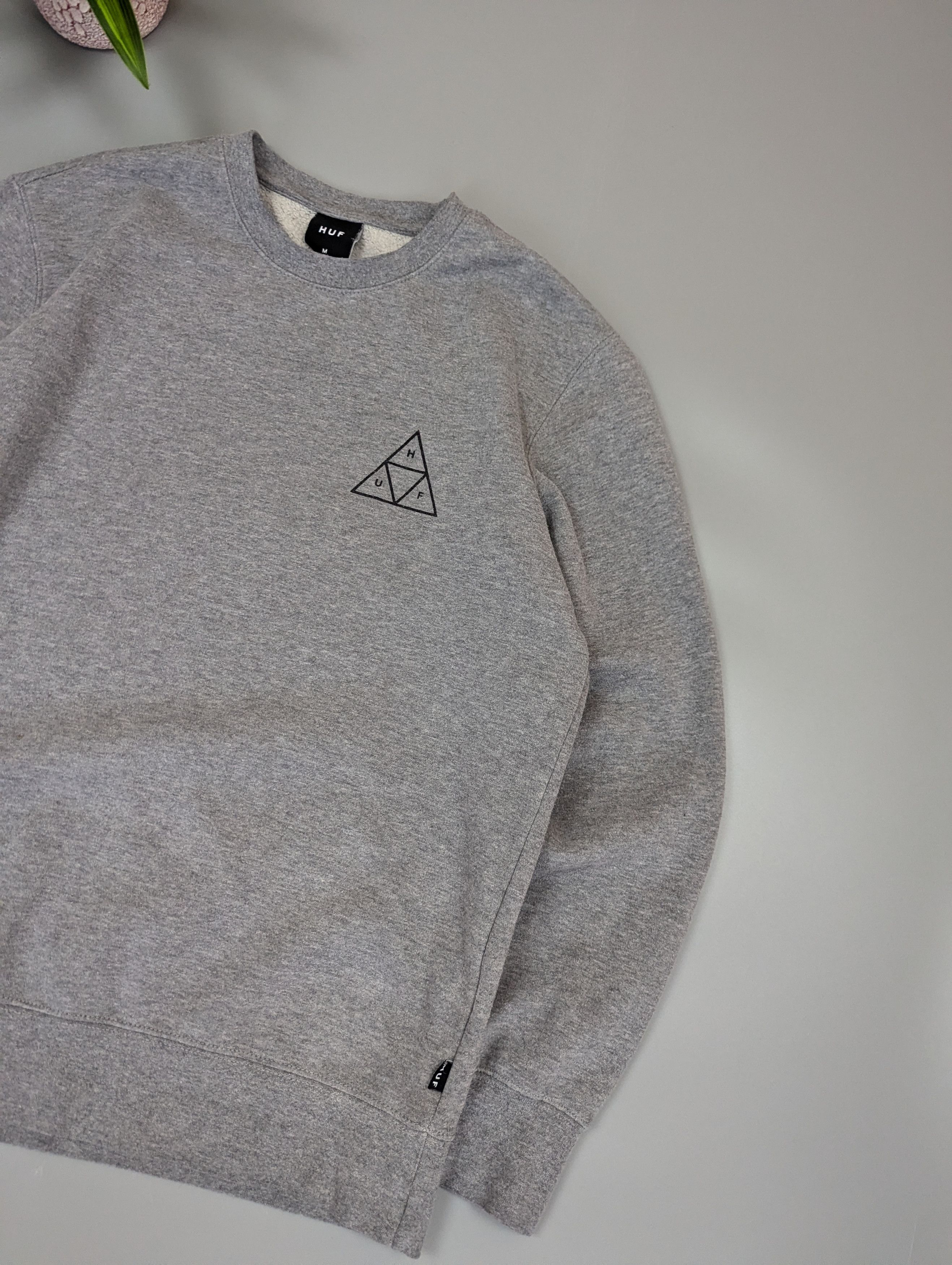 Huf HUF Essentials Triple Triangle Crewneck Sweatshirt Gray Sz S Size US M / EU 48-50 / 2 - 17 Thumbnail