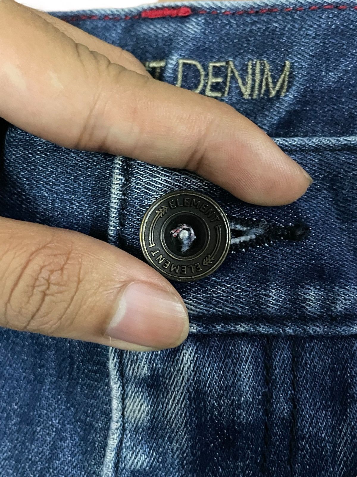 Element Vintage Y2K Elements Streetstyle Twisted Blue Washed Jeans Size US 30 / EU 46 - 13 Thumbnail