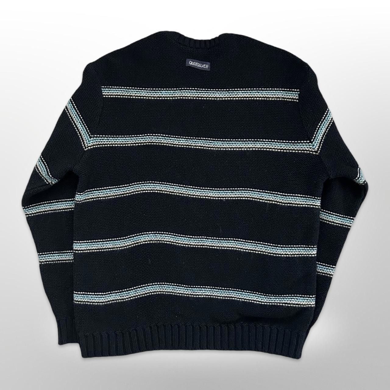 Quiksilver × Vintage Vintage Quiksilver Men’s Navy Striped Sweater Size US M / EU 48-50 / 2 - 2 Thumbnail