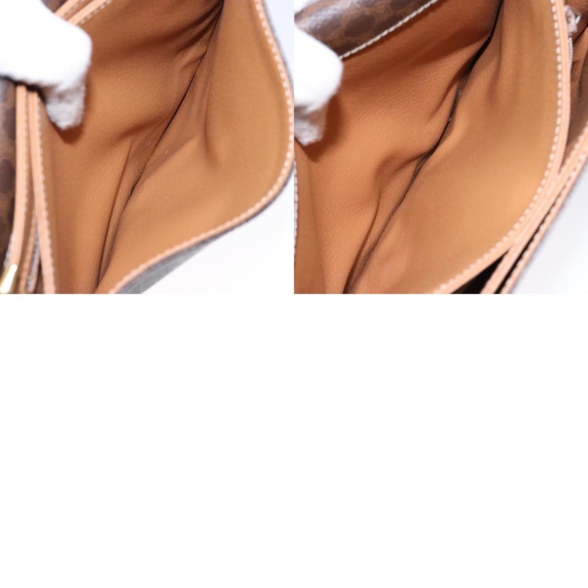 Celine CELINE Macadam Canvas Shoulder Bag Pvc Leather Brown Gold Size ONE SIZE - 13 Thumbnail