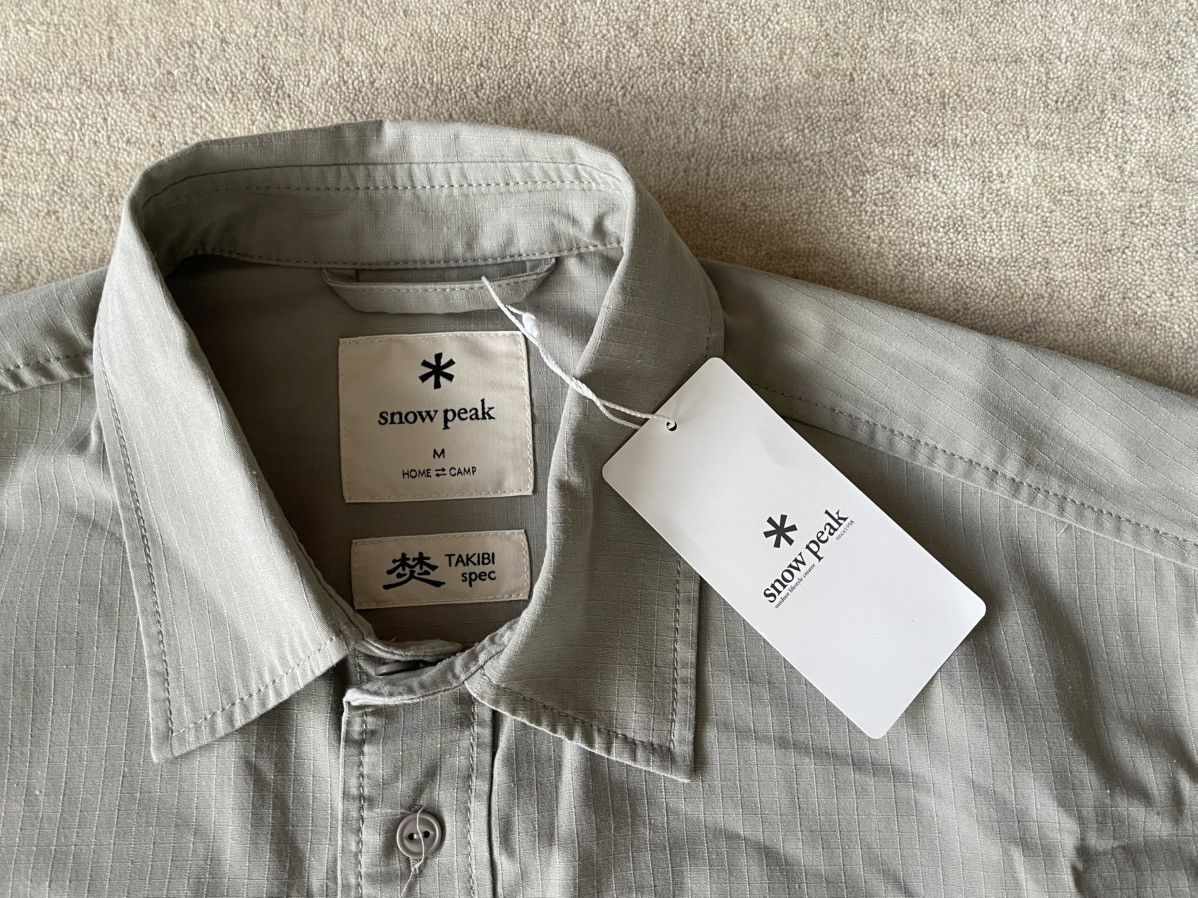 Snow Peak Snow Peak Takibi Light Ripstip Short Sleeve Shirt Light Grey Size US M / EU 48-50 / 2 - 3 Thumbnail