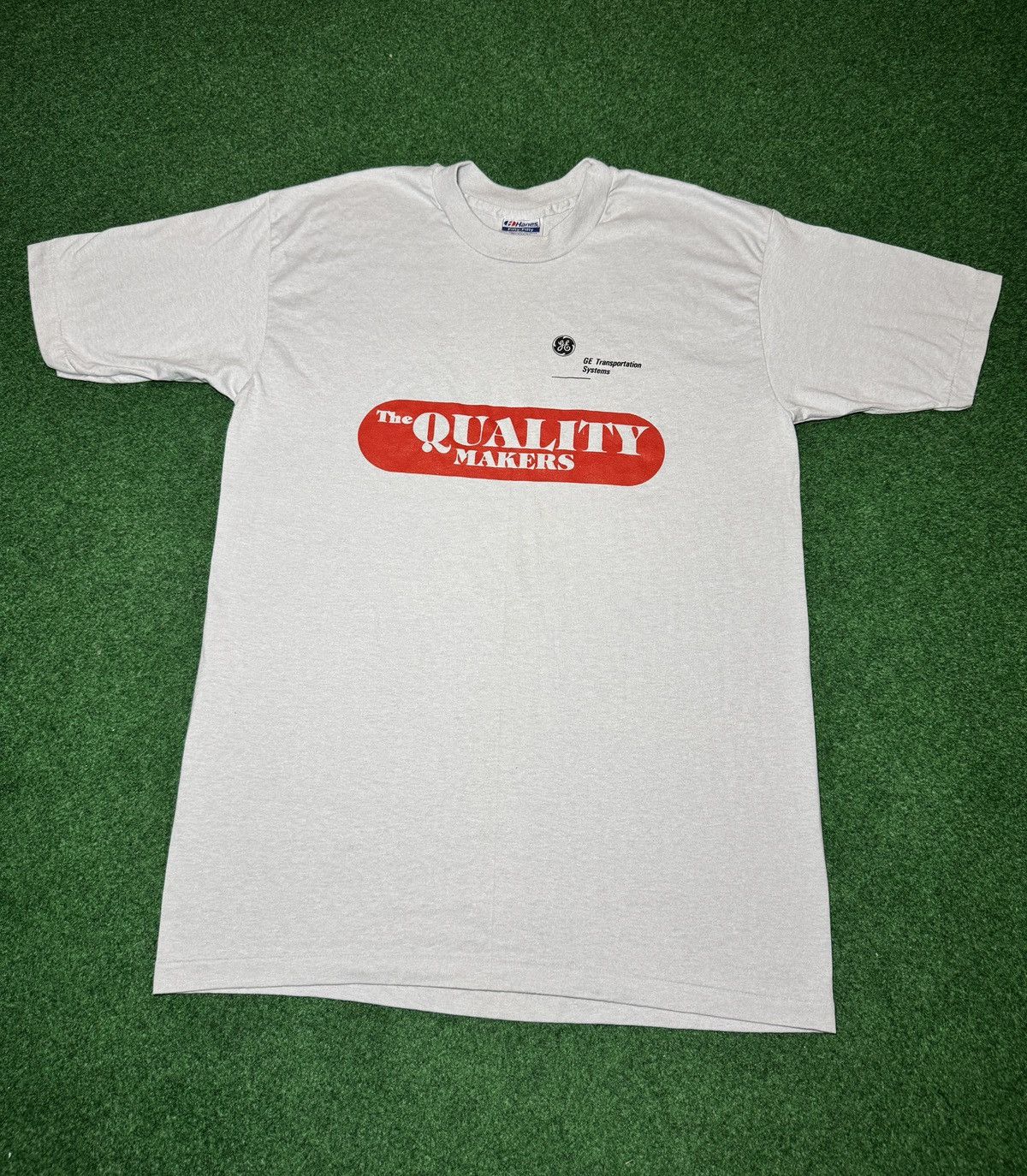 Hanes × Vintage Vintage 80s 90s GE General Electric Quality Makers T Shirt Size US L / EU 52-54 / 3 - 1 Thumbnail