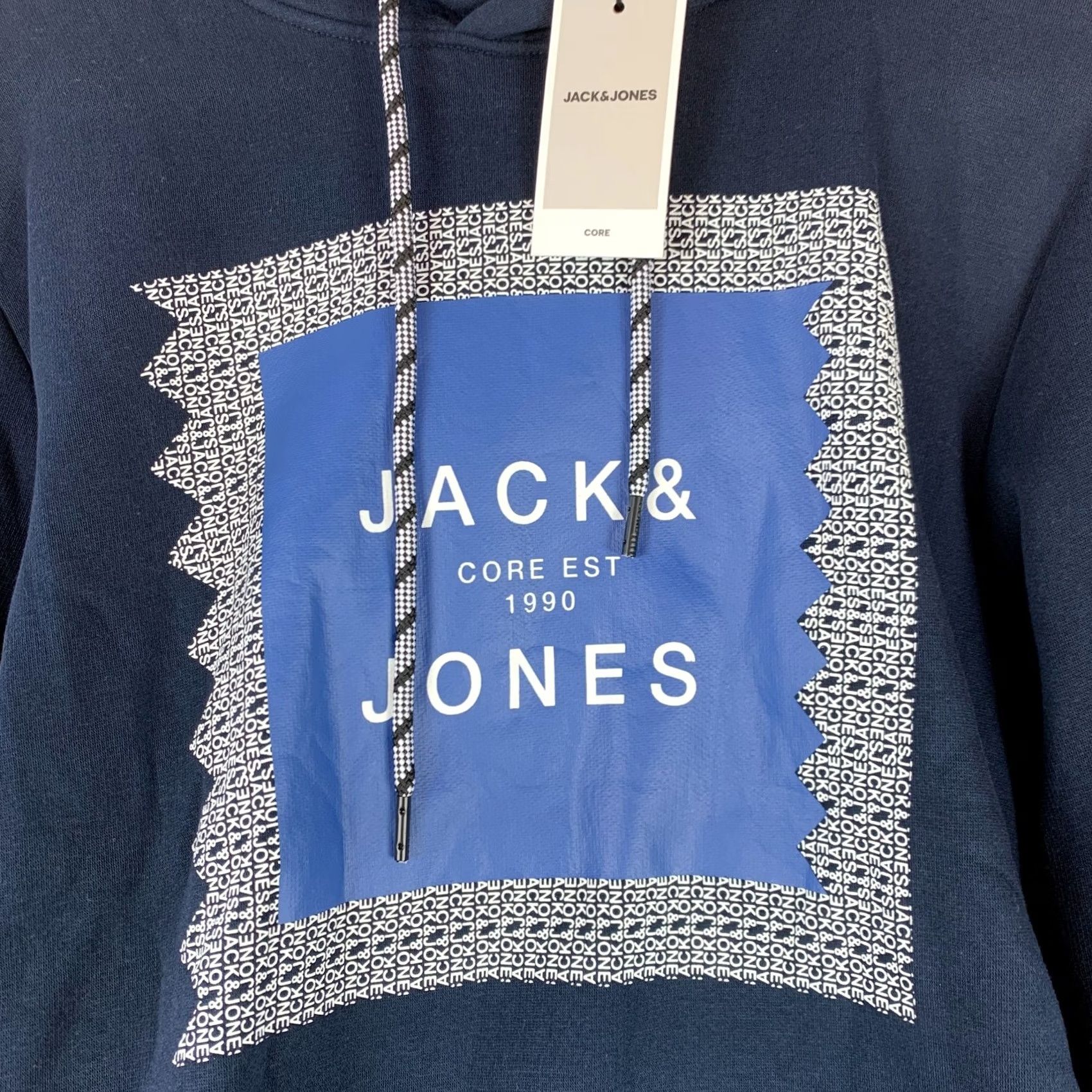 Jack & Jones VINTAGE Jack & Jones Logo Core Hoody Sweatshirt Navy Blue Mens Large Size US L / EU 52-54 / 3 - 3 Thumbnail