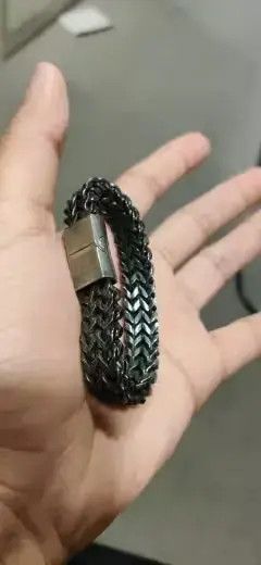 Jewelry Stainless Steel Chain Men Bracelet Punk Vintage Wristband Size ONE SIZE - 4 Thumbnail
