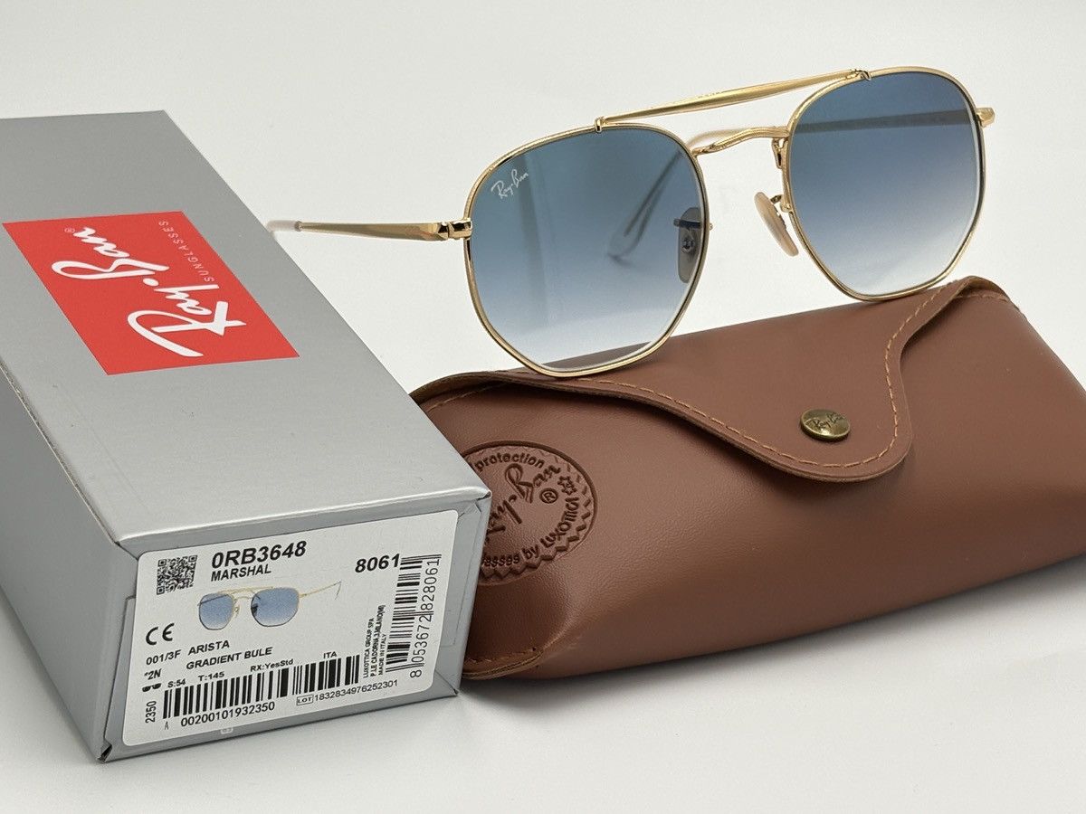 RayBan Ray-Ban RB3648 Gold and Blue Lens 001/3F Arista 54mm Size ONE SIZE - 3 Thumbnail