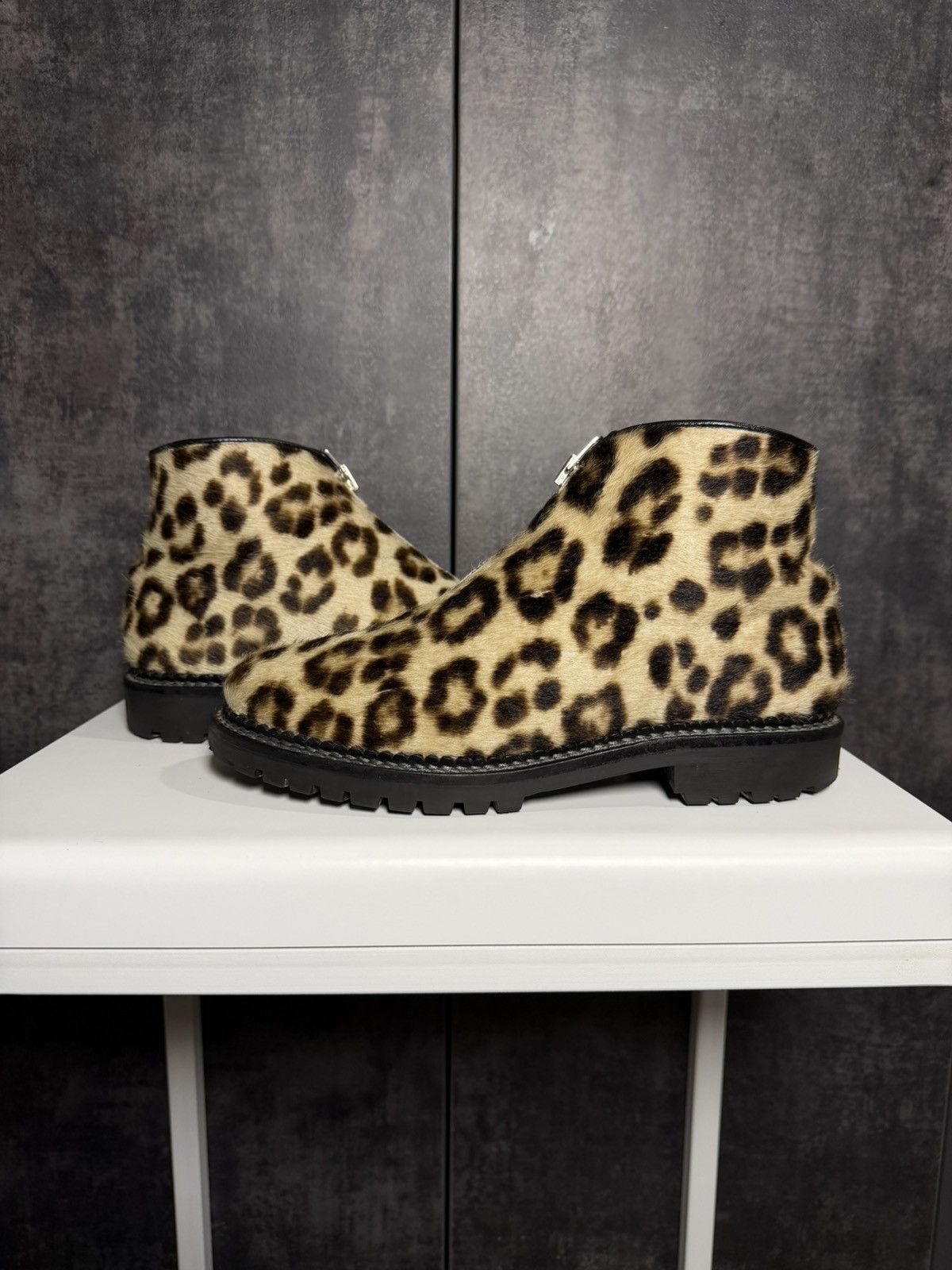 Vintage Sick Kandahar Pony Hair Fur Leopard Boots 424 Owens Yohji Size US 10 / IT 40 - 2 Thumbnail