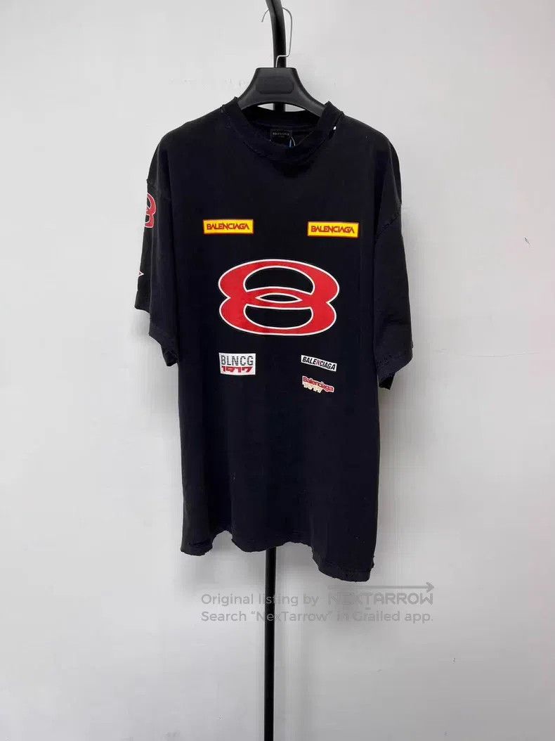 Balenciaga Printed Cotton Short Sleeve T-Shirt