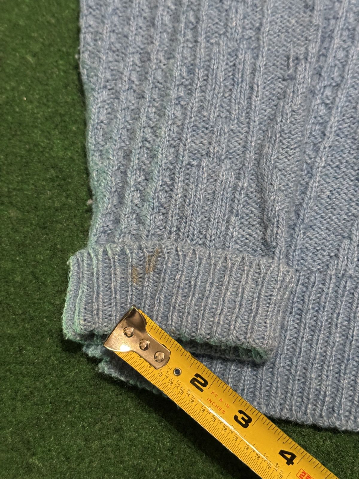 Vintage Vintage 60s Campus Blue Periwinkle Wool Blend Large Sweater Size US L / EU 52-54 / 3 - 6 Thumbnail