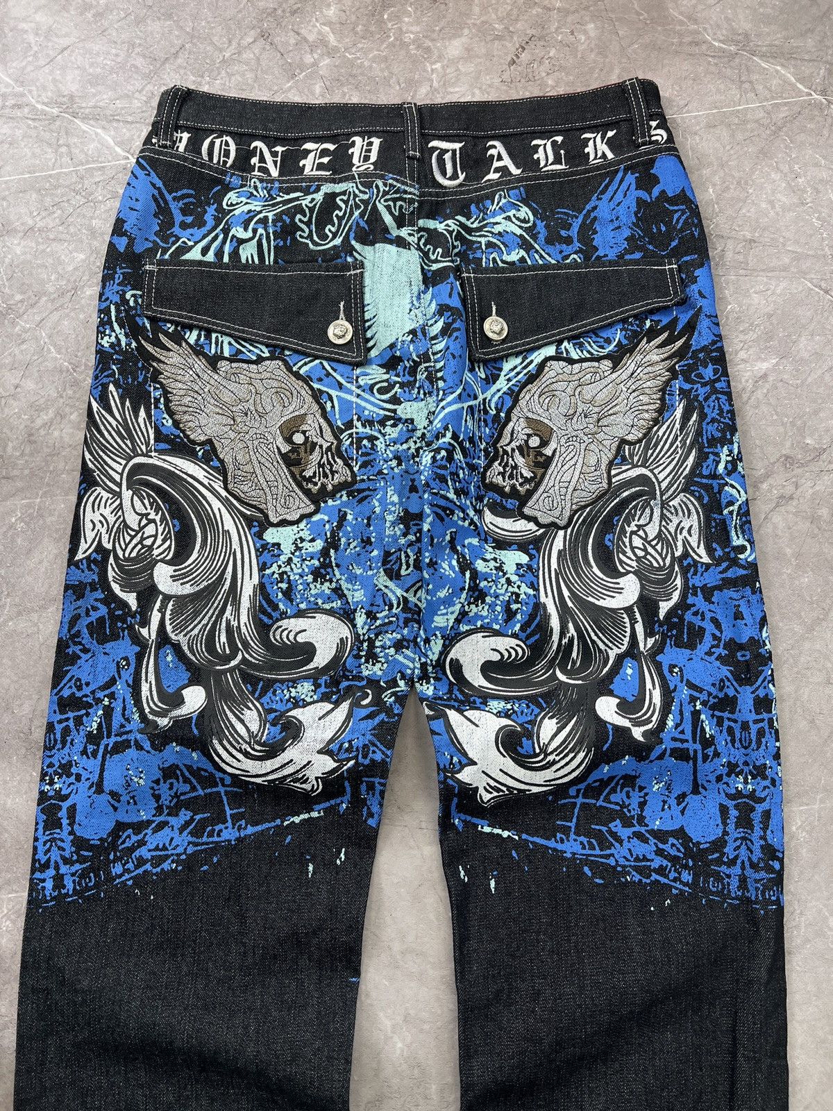 Karl Kani × Wu-Tang Clan Vintage rap wide leg Coogi style rap pants jeans skater Size US 36 / EU 52 - 9 Thumbnail