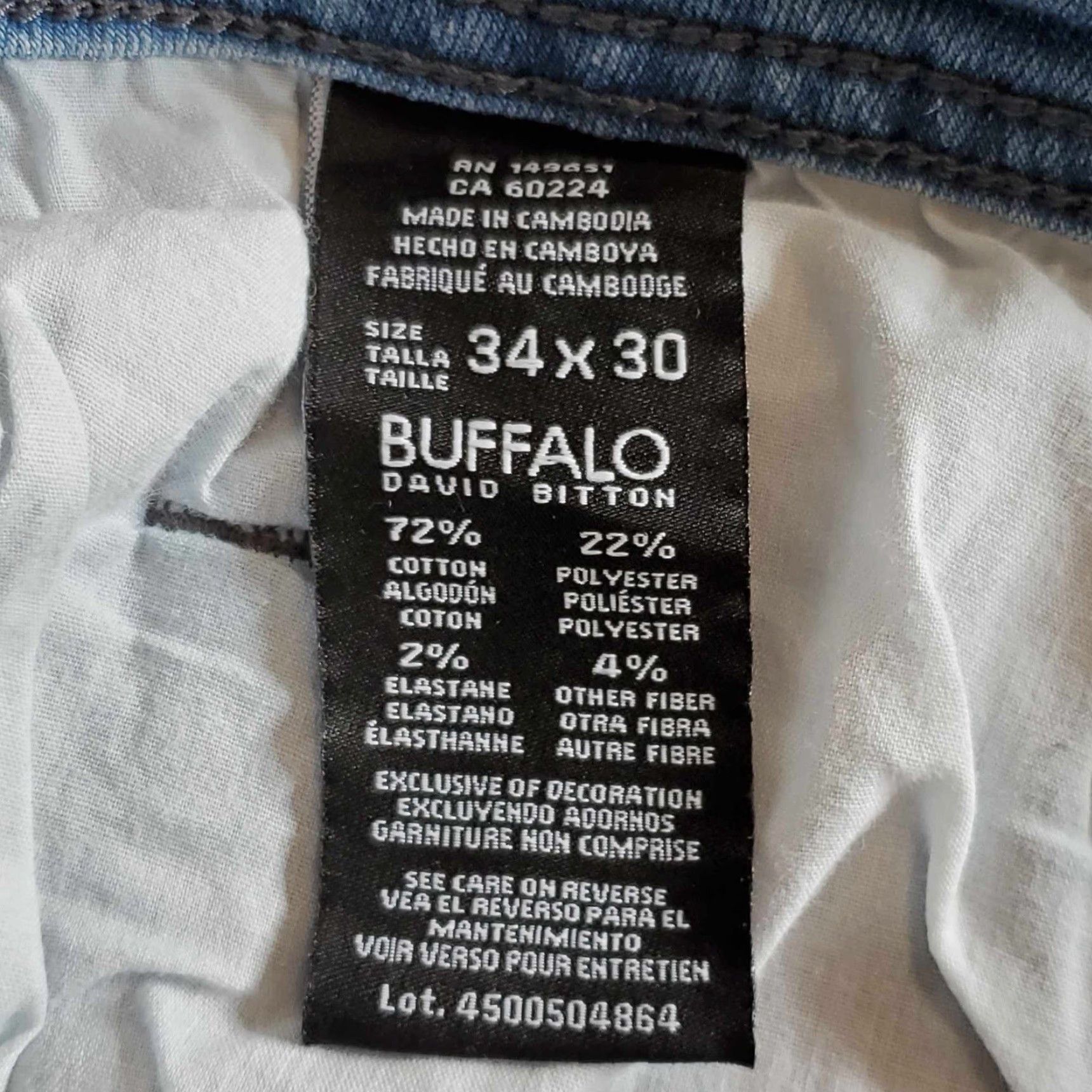 Buffalo David Bitton Buffalo David Bitton Jeans Axel Slim Stretch 34 x 30 Jeans Men Regular Blue Slim Stretch 34 x 30 Mens Size US 34 / EU 50 - 5 Thumbnail