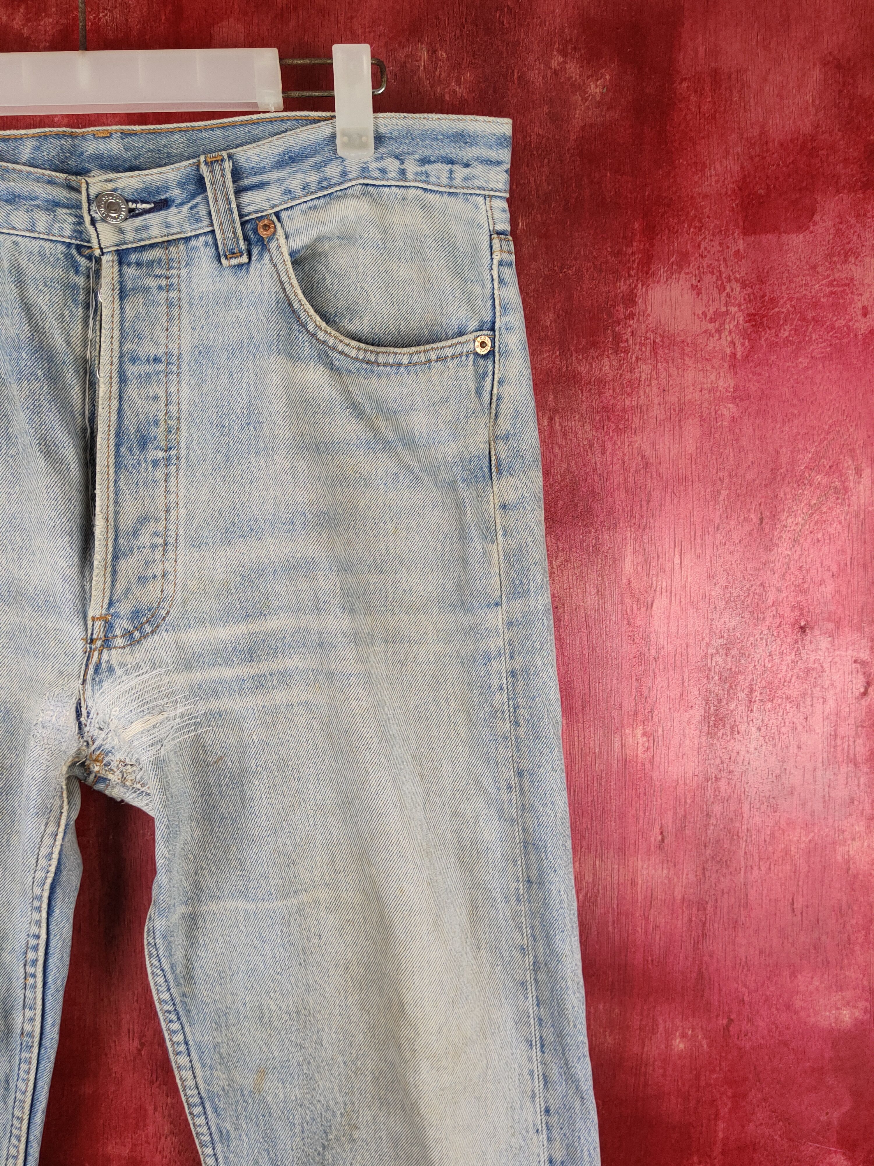 Levi's DL 501 Levi's vintage Faded ripped distressed Denim #S1510 Size US 34 / EU 50 - 6 Thumbnail