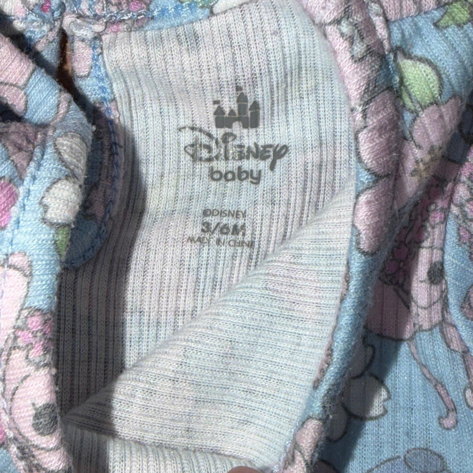 Other Disney Baby Stitch and Floral Print Dress 3-6 Months Size ONE SIZE - 4 Thumbnail