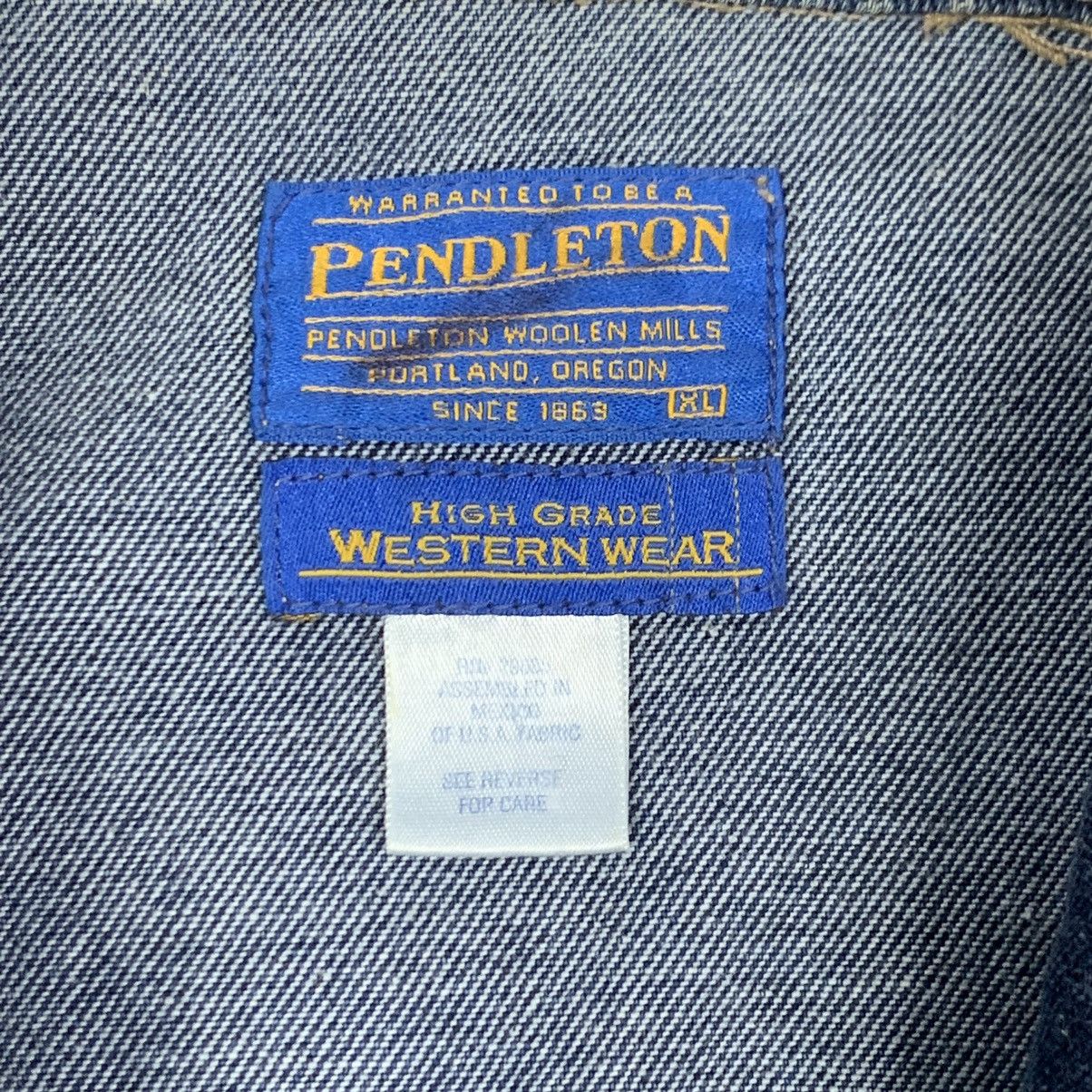 Pendleton Vintage Pendleton Mens XL Western Wear Aztec Denim Jacket Size US XL / EU 56 / 4 - 6 Thumbnail