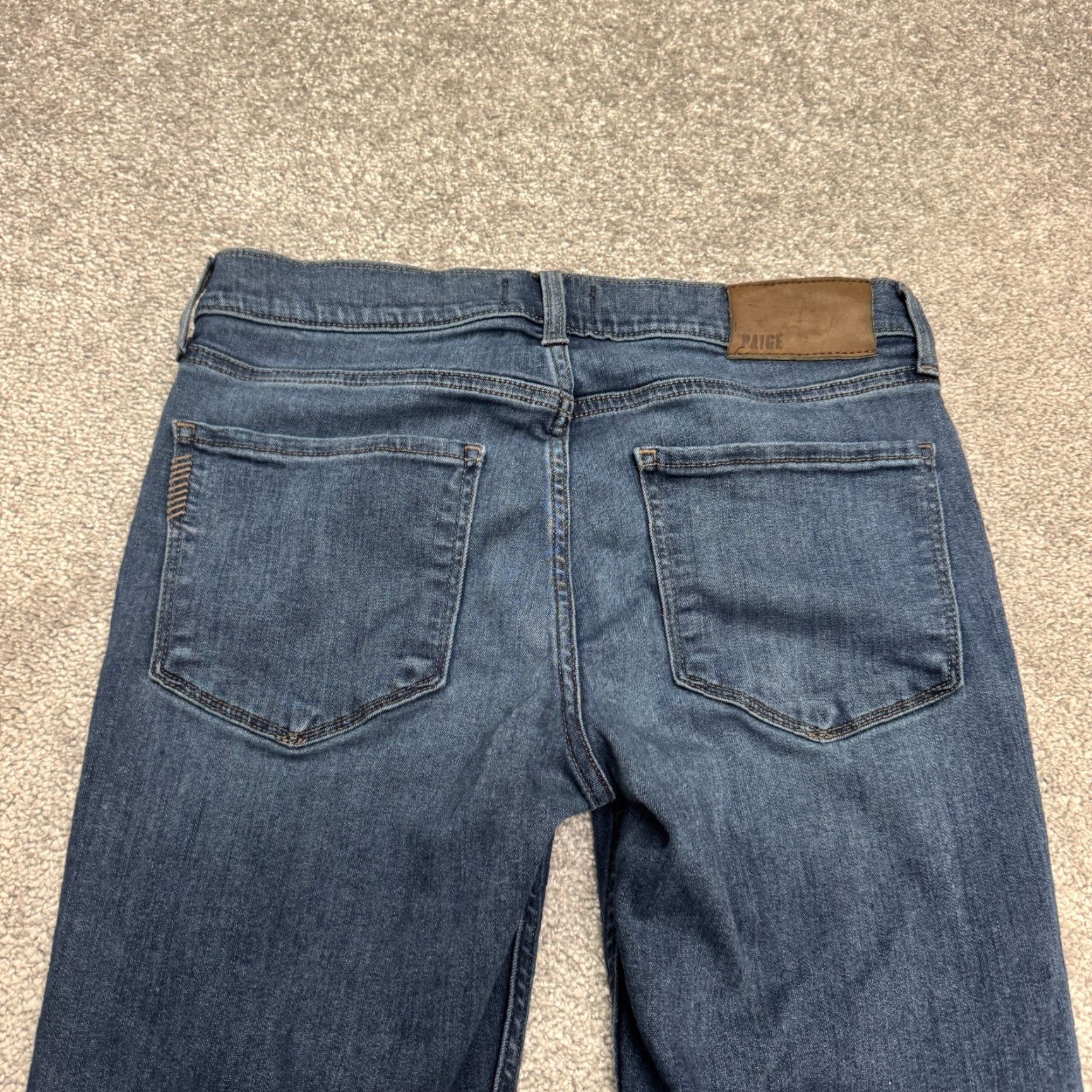 Paige Paige Lennox Slim Straight Denim Jeans Womens 28 Parnell Blue Dark Wash Jeans Size 28" / US 6 / IT 42 - 4 Thumbnail