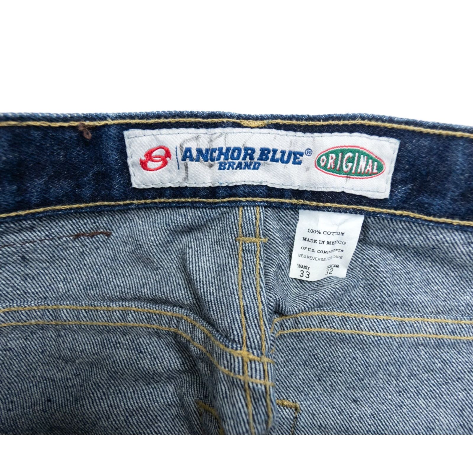 Anchor Blue VINTAGE Anchor Blue Jeans 33x29 Blue Denim Regular Fit Y2K Skater Mens Size US 33 - 7 Thumbnail