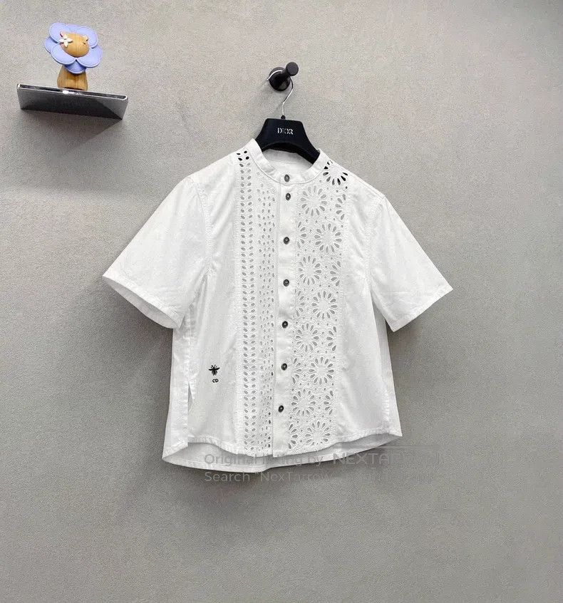 Dior Dior Floral hollow single-breasted short-sleeved shirt Size XS / US 0-2 / IT 36-38 - 3 Thumbnail