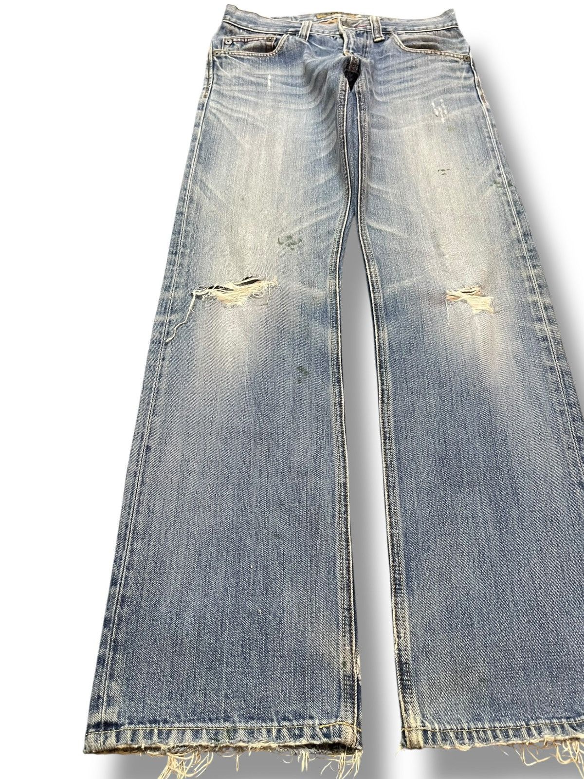 Fashion Victim Vintage Flash Report Extra Rugged Faded Distressed Denim Size US 29 - 3 Thumbnail