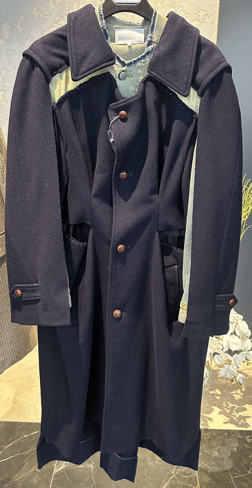 Maison Margiela Margiela deconstructed coat jacket cape denim wool womens 38 Size XS / US 0-2 / IT 36-38 - 9 Thumbnail
