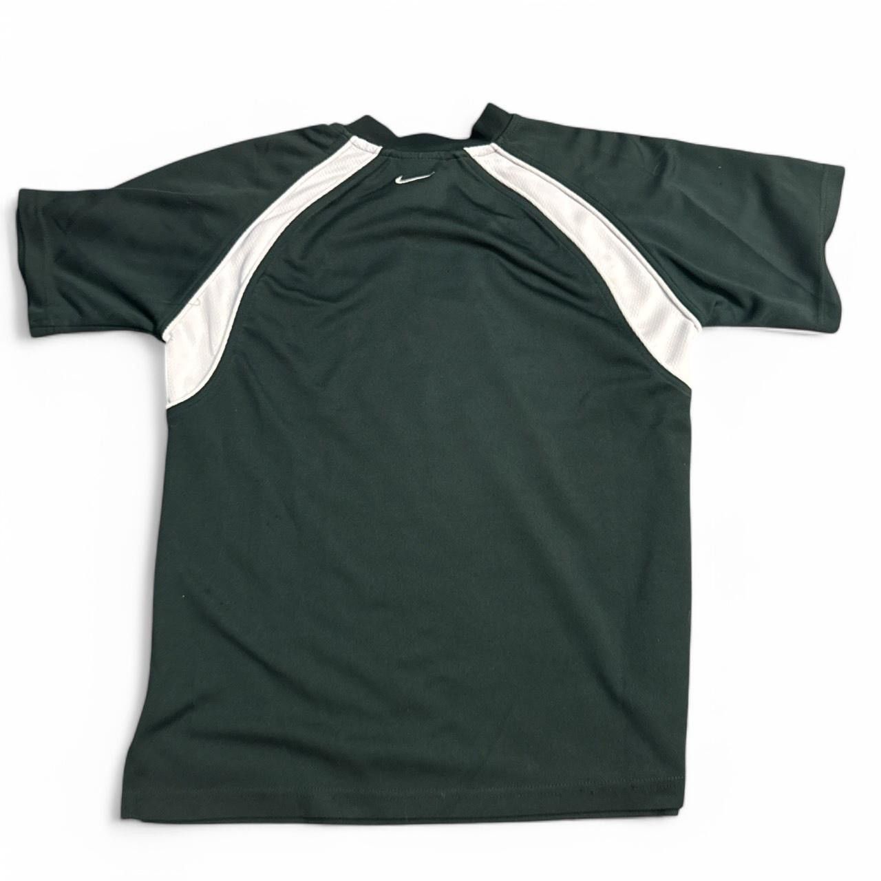Nike × Vintage Vintage Y2K Oregon Ducks Nike Center Swish Quarter Zip Tee Size US L / EU 52-54 / 3 - 3 Thumbnail